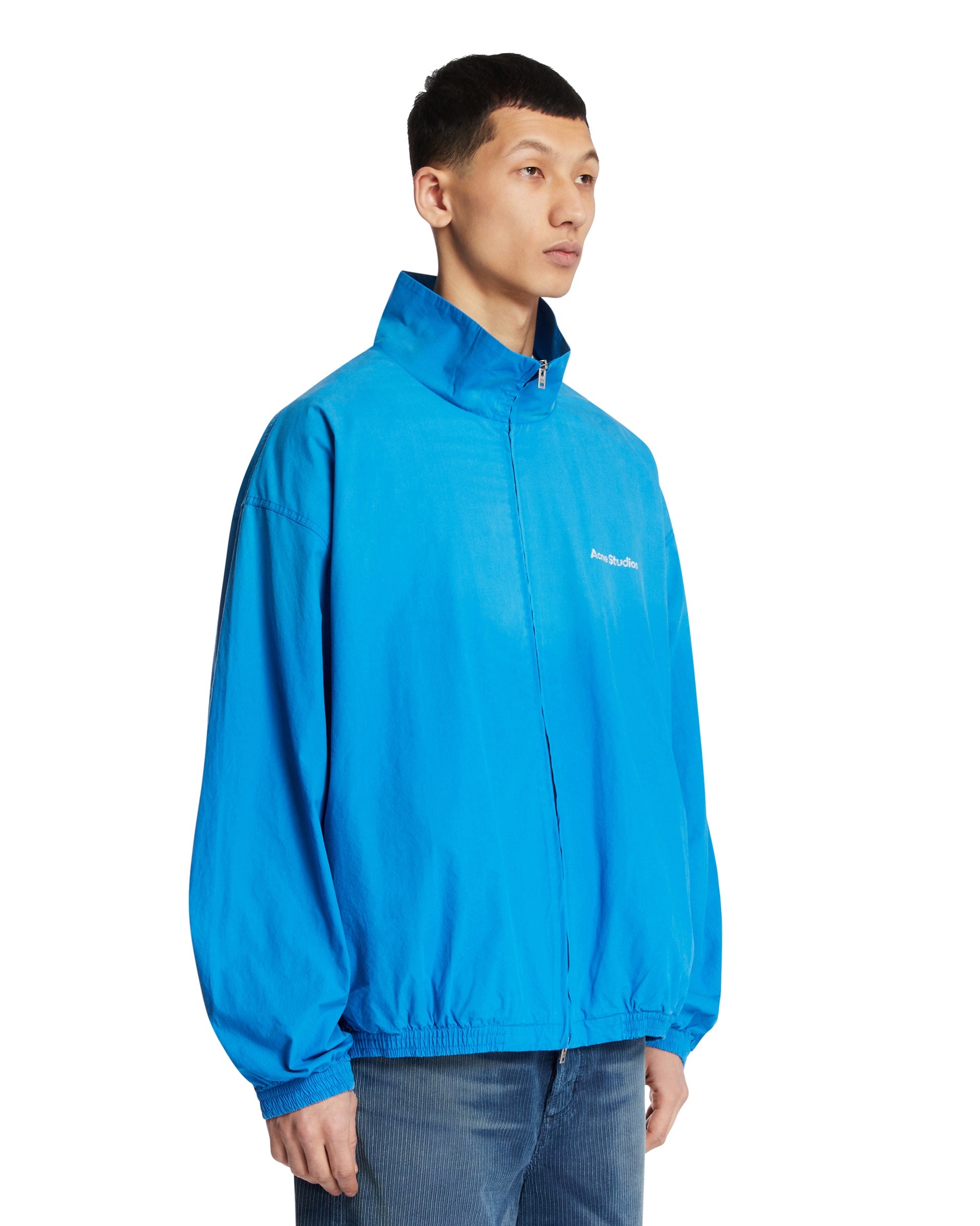 Light Blue Cotton Zip-Up Jacket Acne studios оригінал – Купити в Україні – вид ззаду