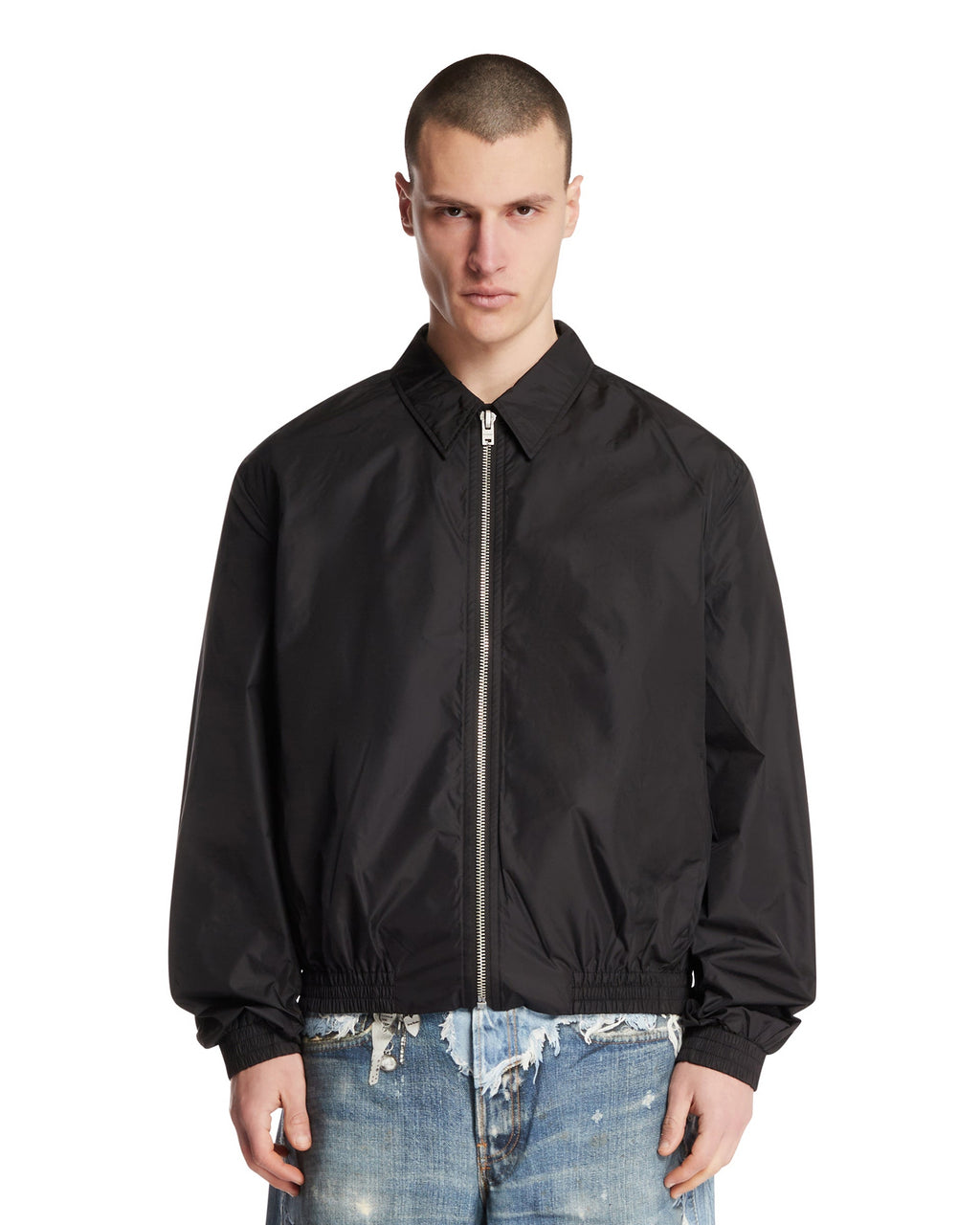 Black Nylon Zip-Up Jacket Acne studios оригінал – Купити в Україні – боковий вид