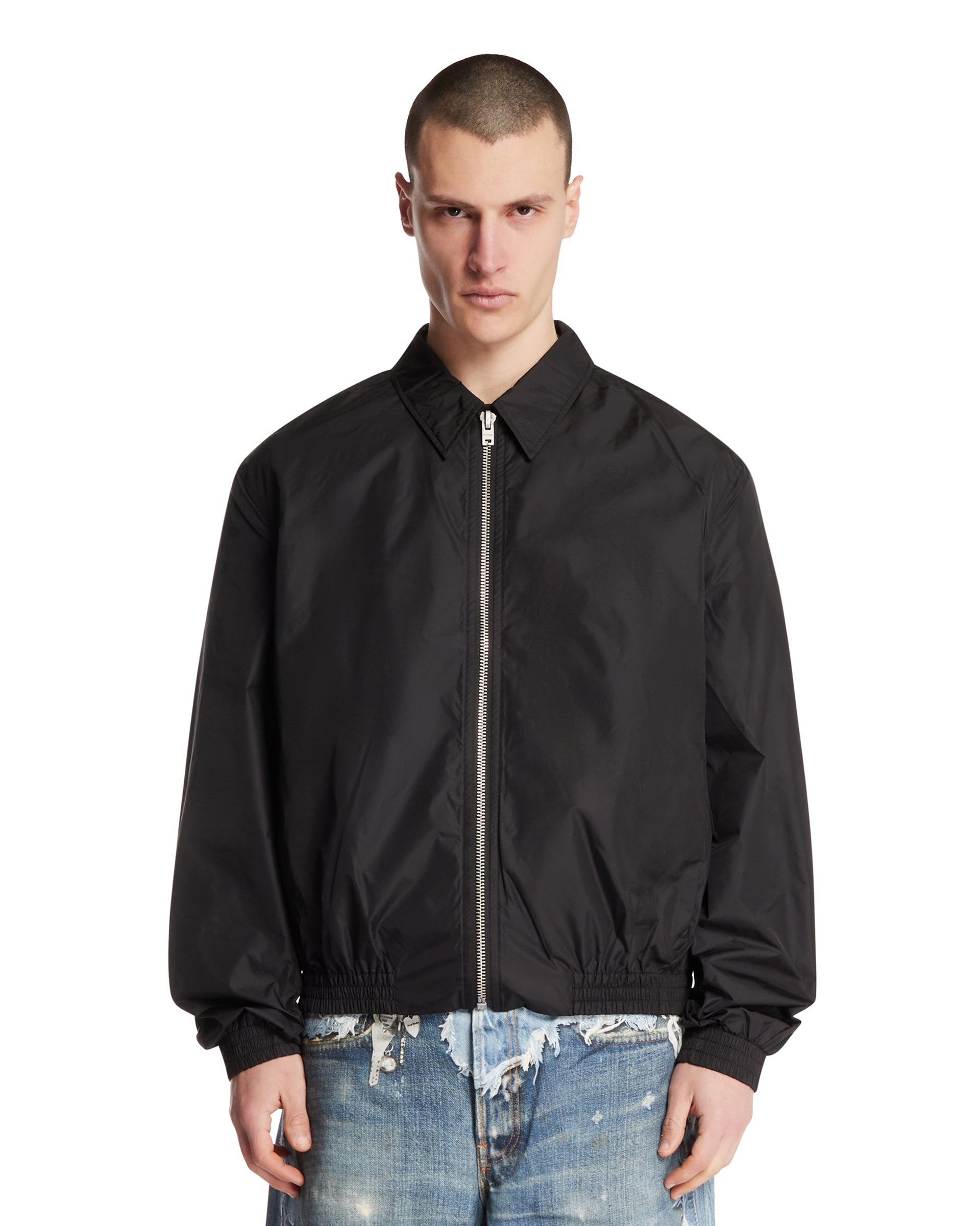Black Nylon Zip-Up Jacket Acne studios оригінал – Купити в Україні – боковий вид