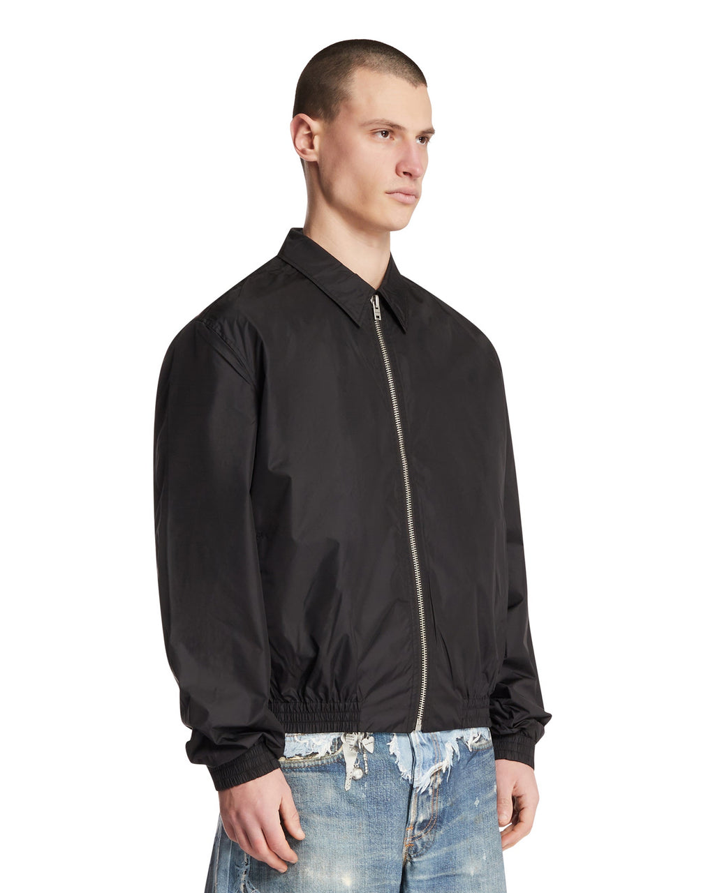 Black Nylon Zip-Up Jacket Acne studios оригінал – Купити в Україні – вид ззаду