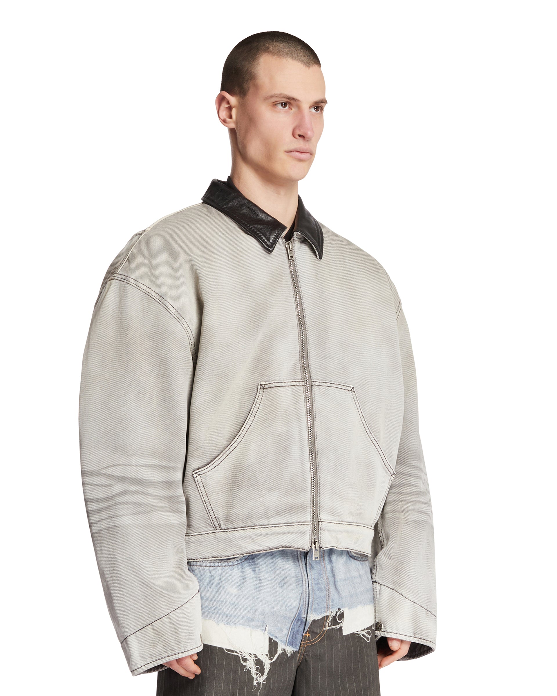 Black Faded Denim Jacket Acne studios – Гарантія оригінальності – вид ззаду