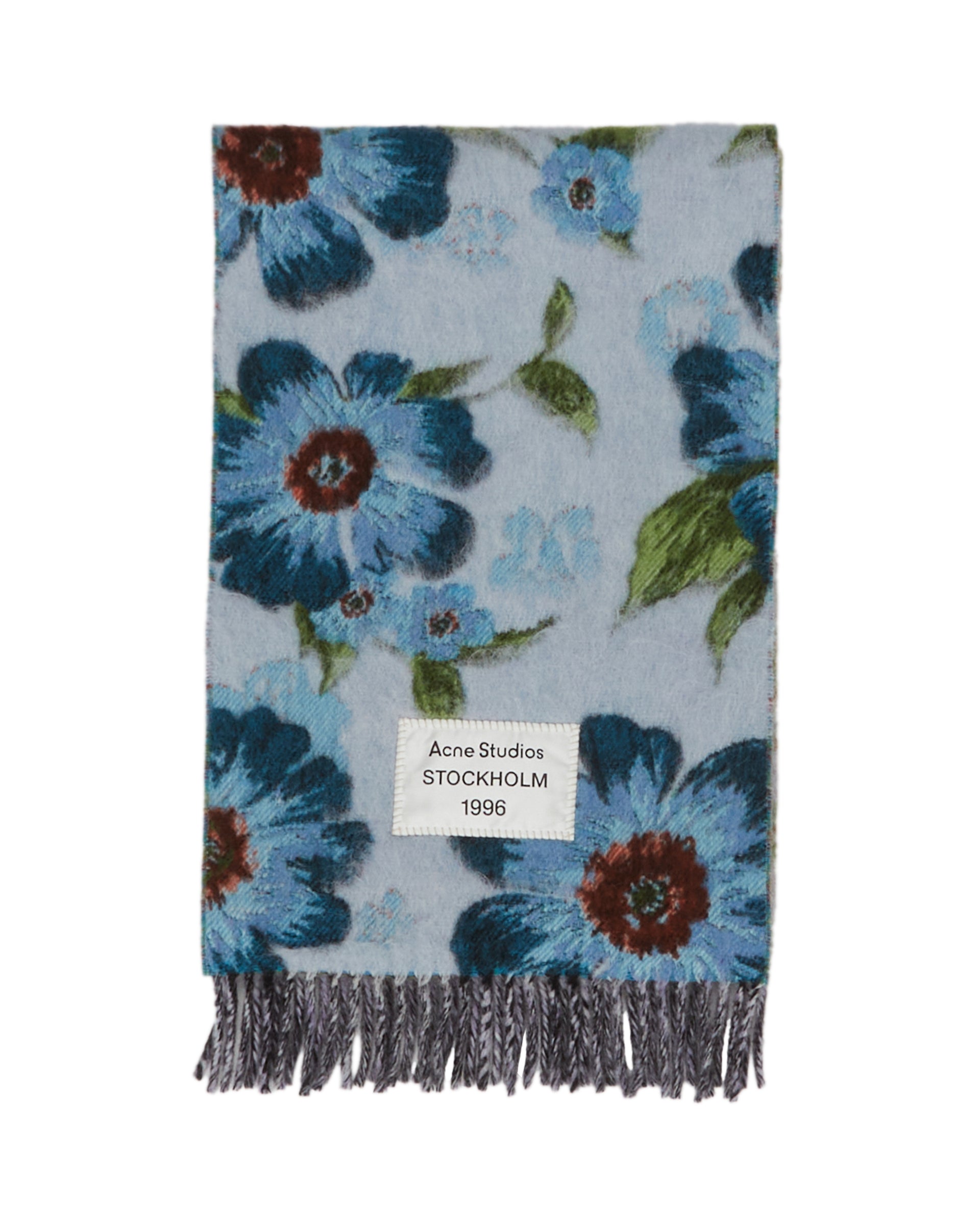 Оригінальна Fringed Wool Scarf Acne studios – вид ззаду