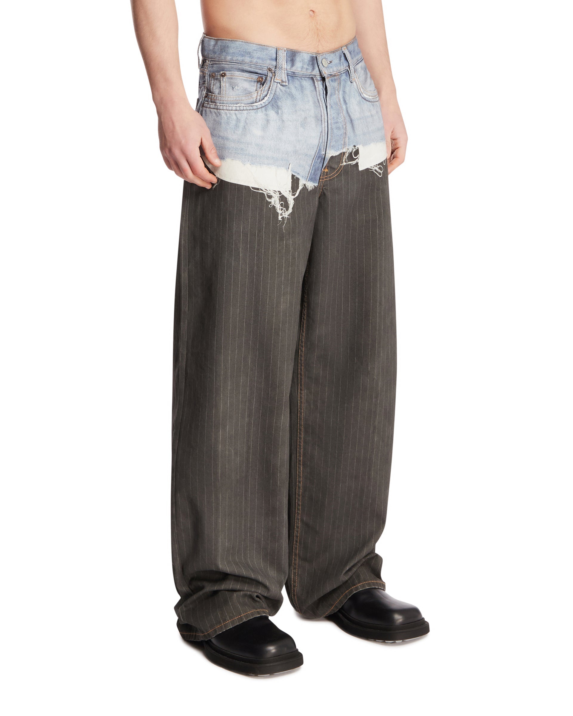 Оригінальна Blue Hybrid Trousers Acne studios – вид ззаду