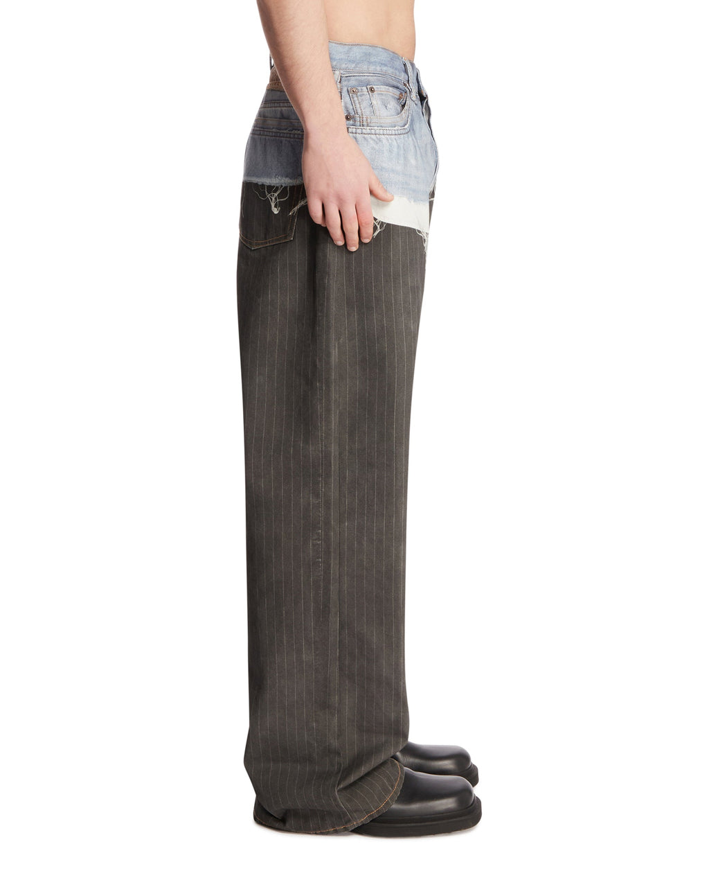 Оригінальна Blue Hybrid Trousers Acne studios – збільшений вид