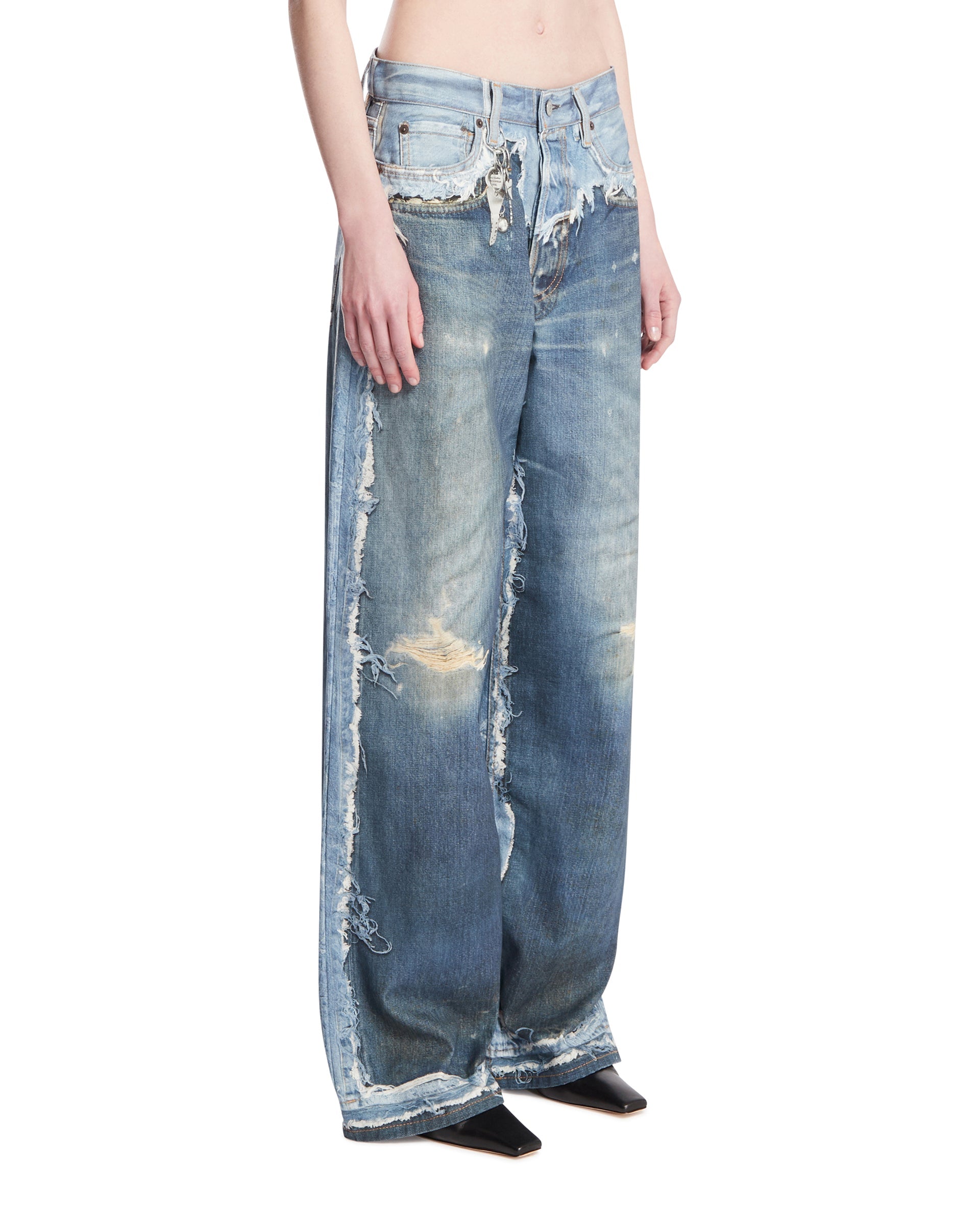 Blue Trompe Loeil Jeans Acne studios оригінал – Купити в Україні – вид ззаду