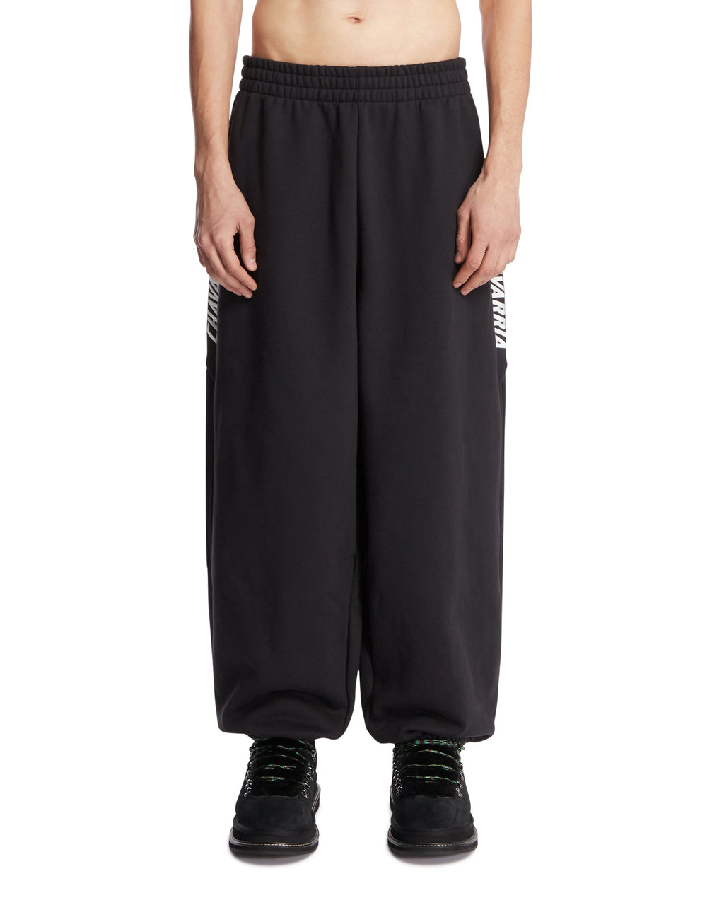X Willy Chavarria Black Logo Track Pants Adidas – Гарантія оригінальності – боковий вид