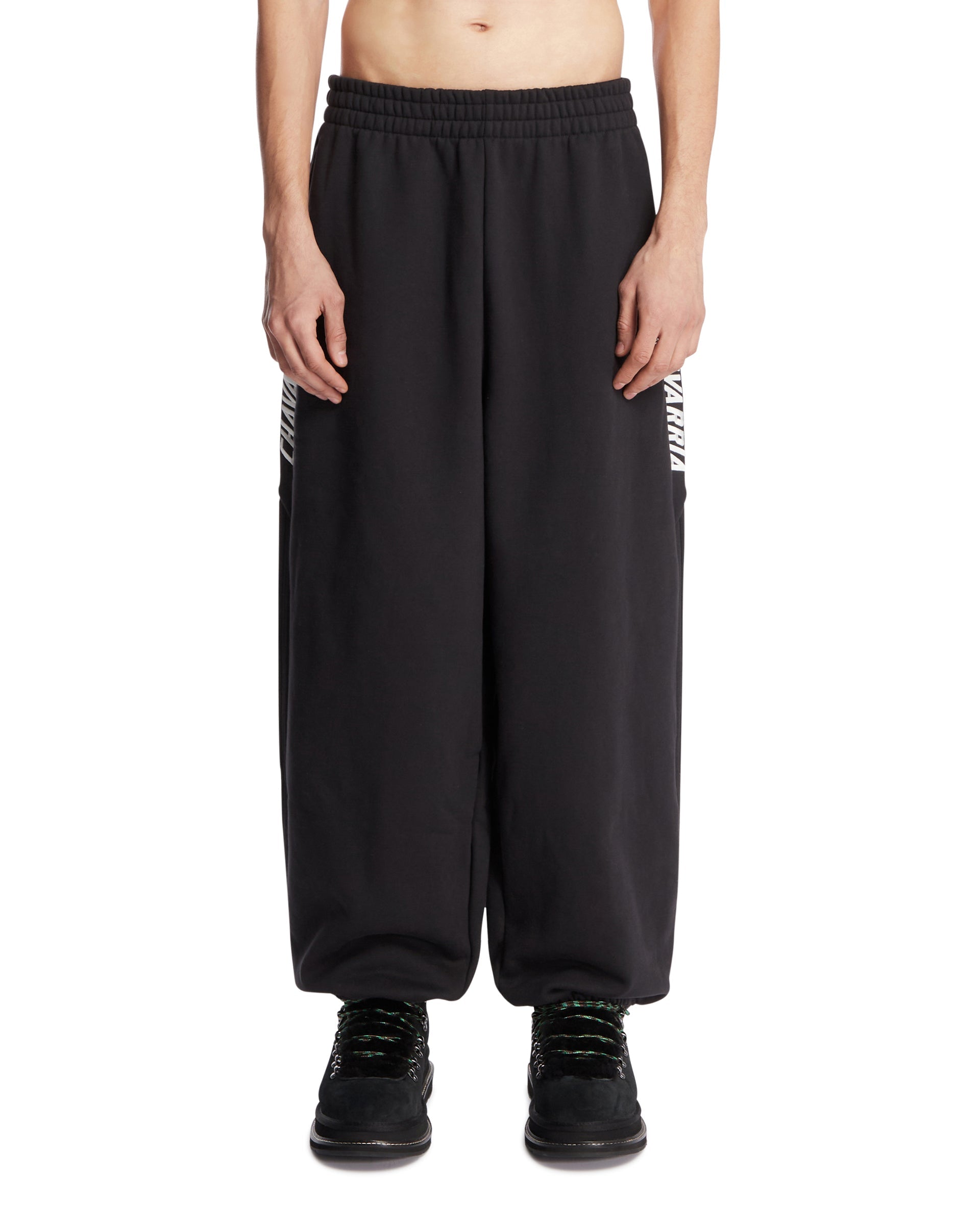 X Willy Chavarria Black Logo Track Pants Adidas – Гарантія оригінальності – боковий вид - ADIDAS