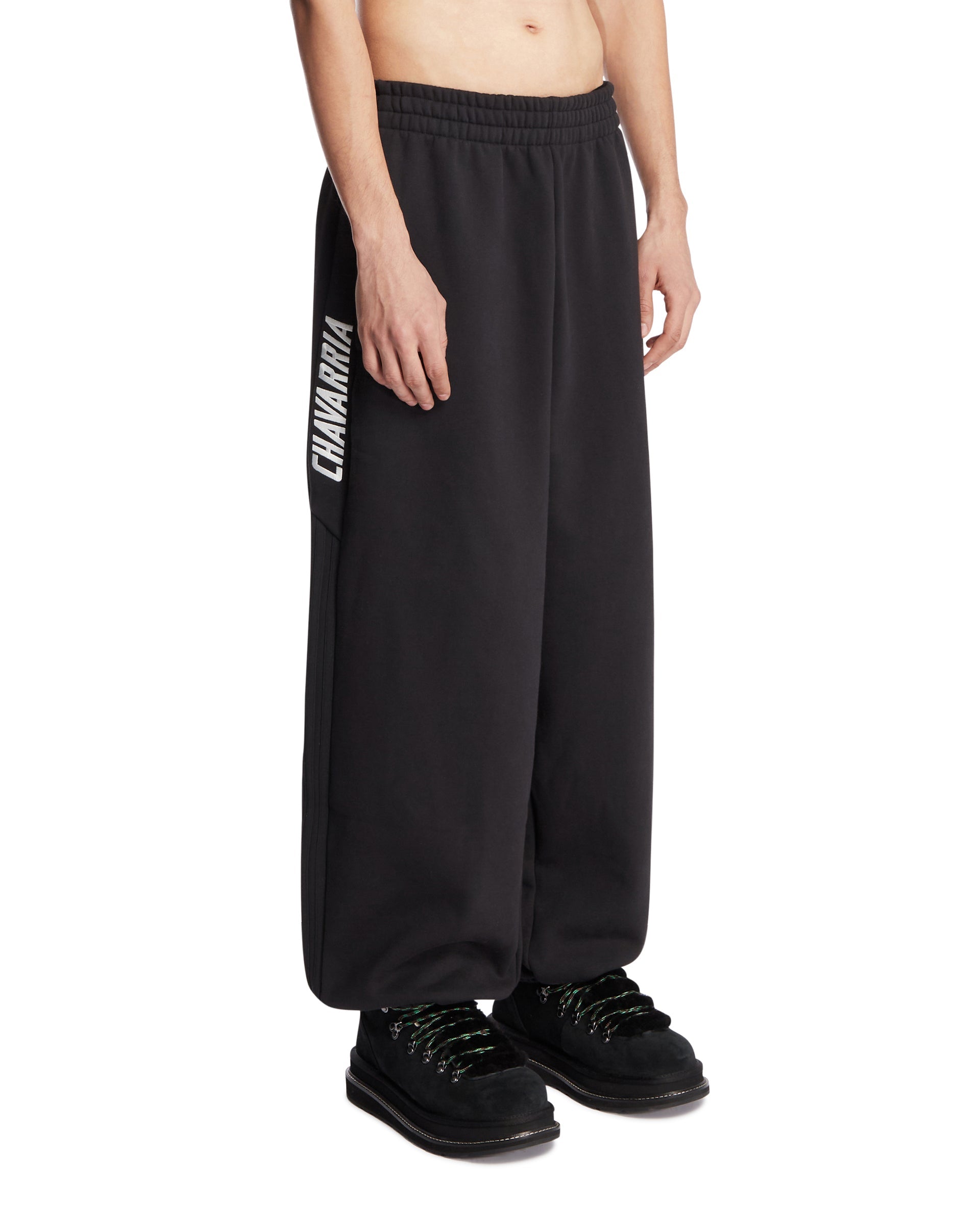 X Willy Chavarria Black Logo Track Pants Adidas – Гарантія оригінальності – вид ззаду - ADIDAS