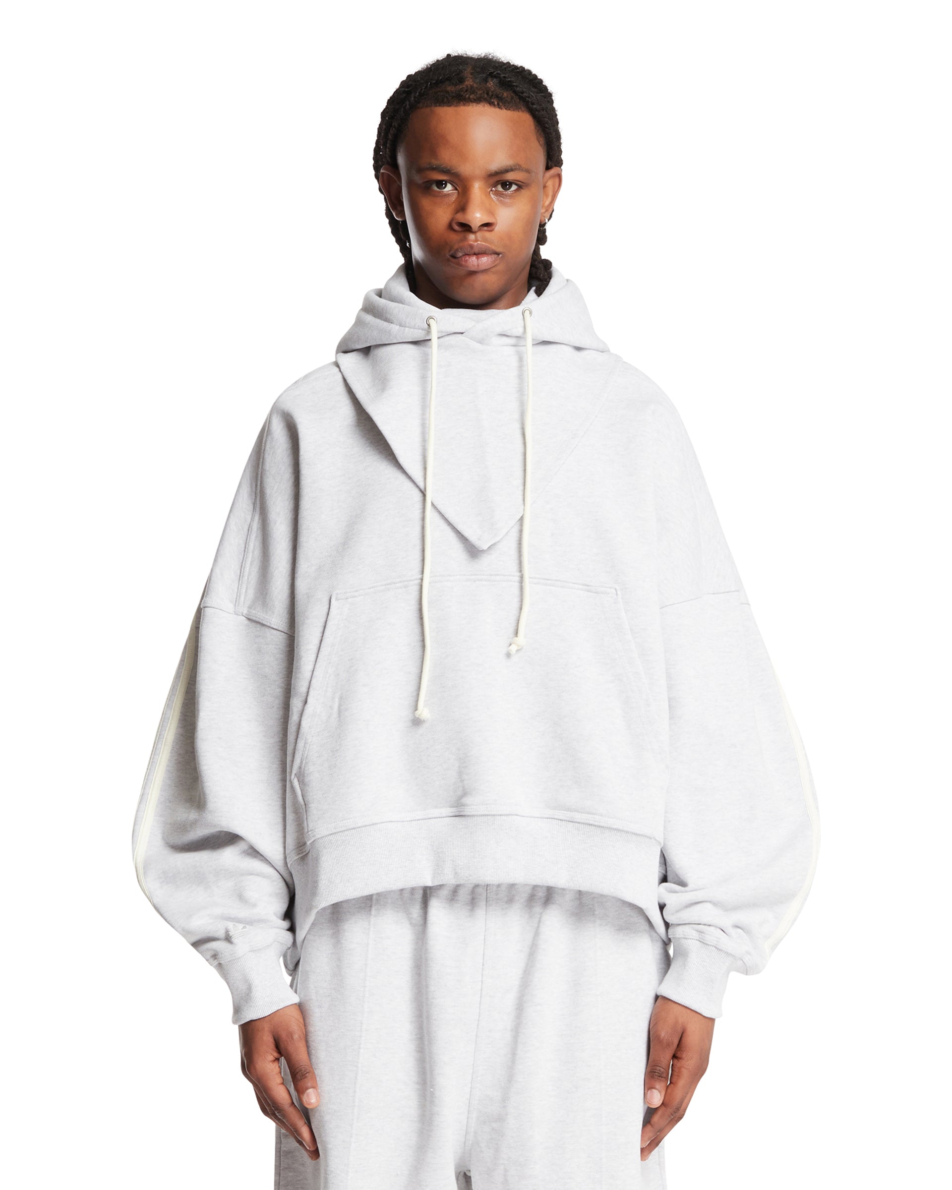 Bad Bunny X Adidas Originals Gray Balaclava Sweatshirt Adidas оригінал – Купити в Україні – боковий вид - ADIDAS