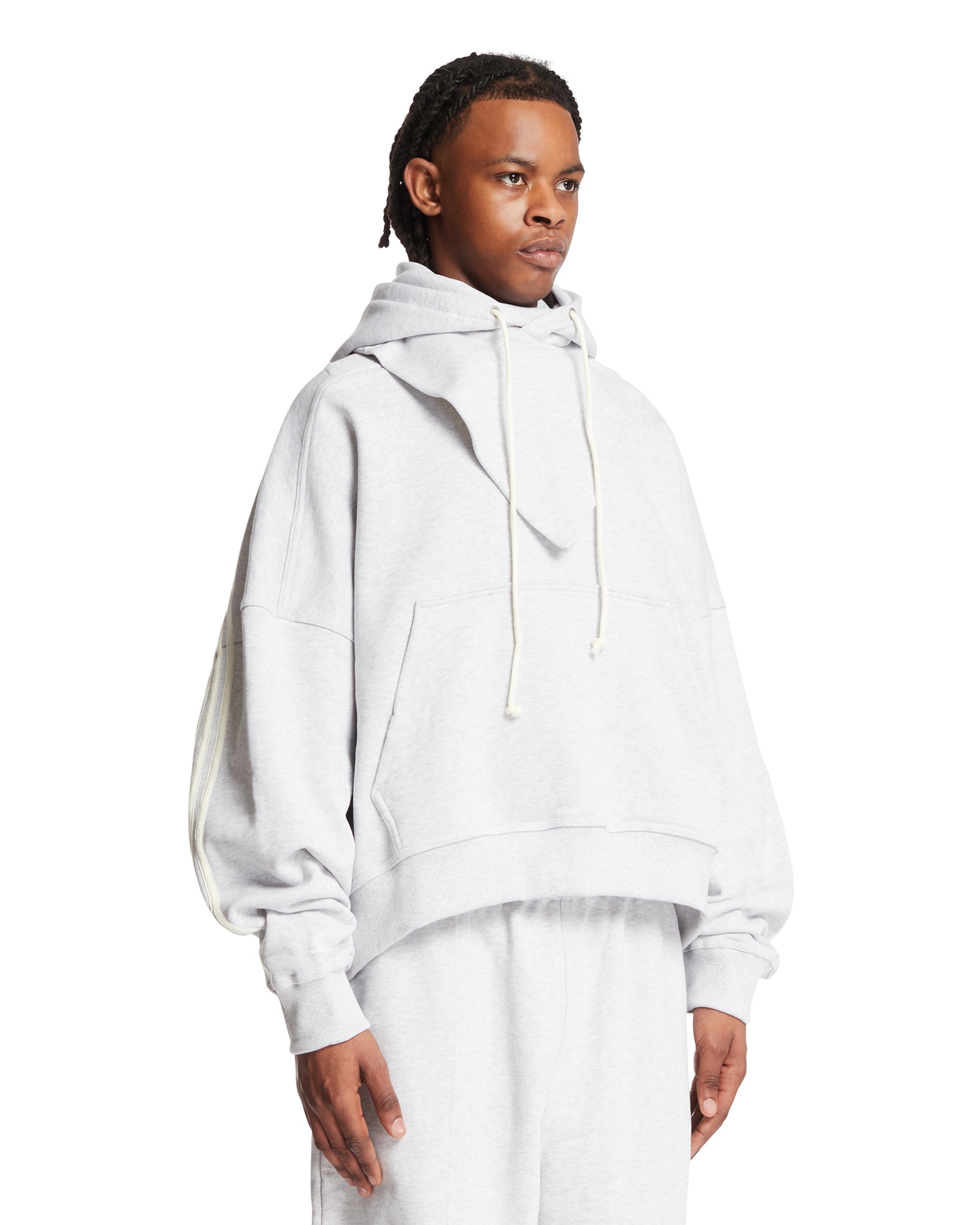 Bad Bunny X Adidas Originals Gray Balaclava Sweatshirt Adidas оригінал – Купити в Україні – вид ззаду - ADIDAS