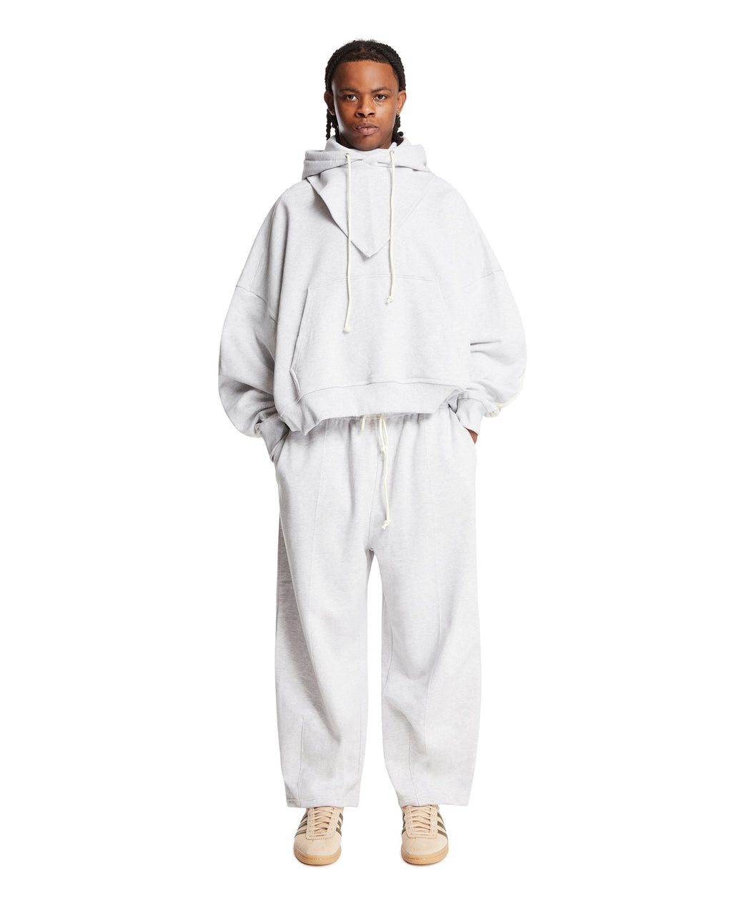 Bad Bunny X Adidas Originals Gray Balaclava Sweatshirt Adidas оригінал – Купити в Україні – детальний вид