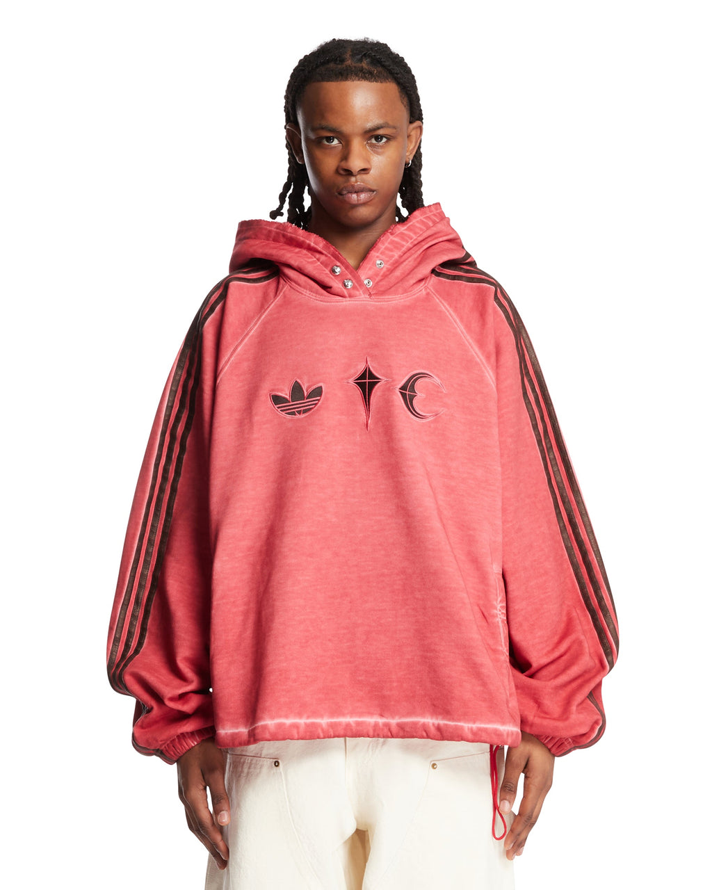 Thug Club X Adidas Originals Red Hoodie Adidas – Гарантія оригінальності – боковий вид
