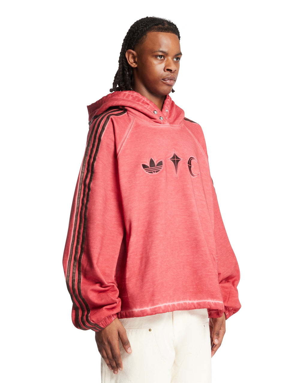 Thug Club X Adidas Originals Red Hoodie Adidas – Гарантія оригінальності – вид ззаду