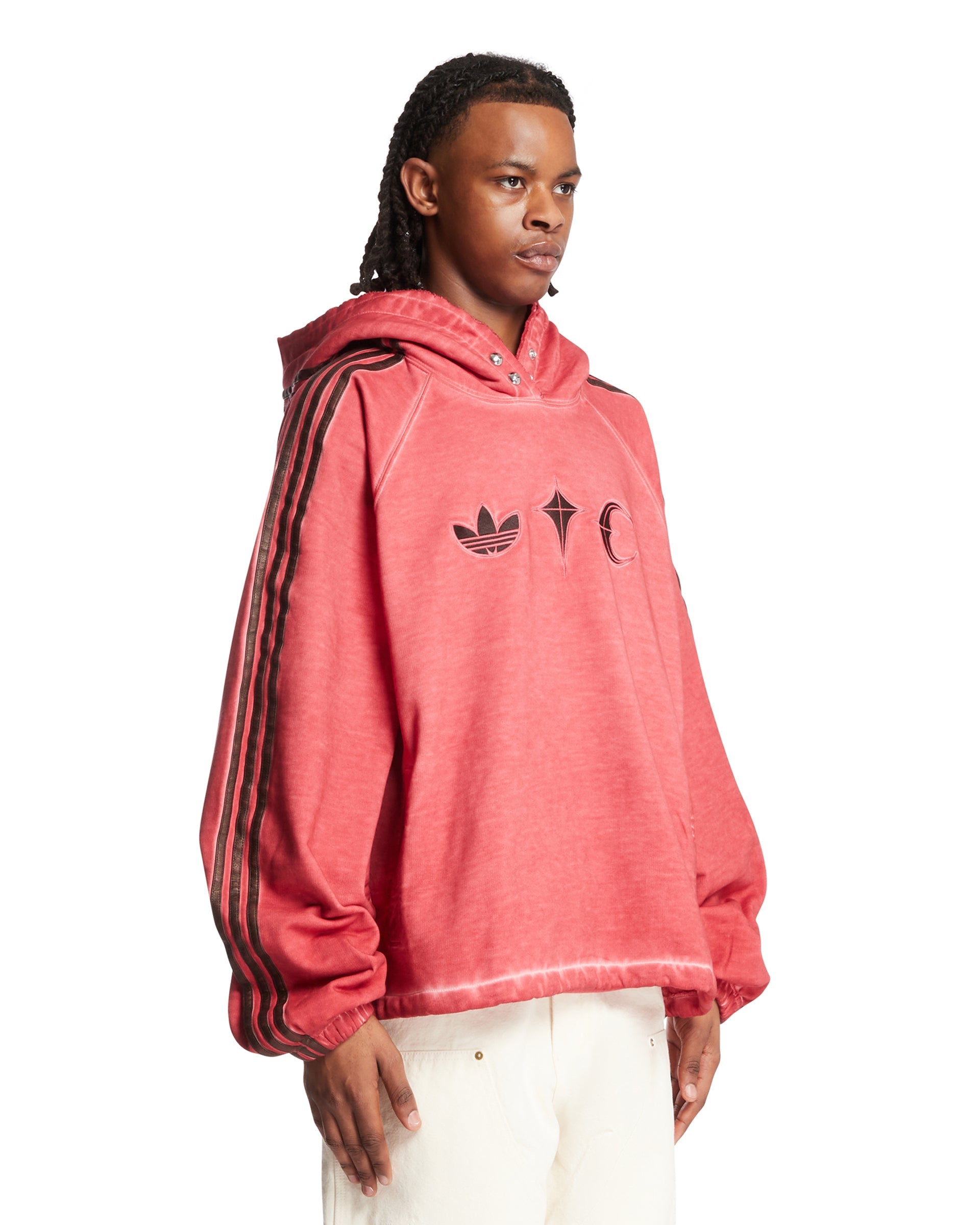 Thug Club X Adidas Originals Red Hoodie Adidas – Гарантія оригінальності – вид ззаду - ADIDAS