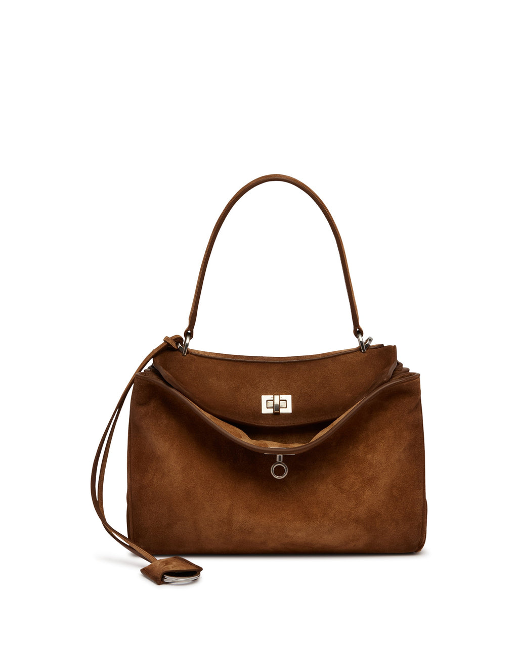 Brown Small Rodeo Suede Bag Balenciaga – Гарантія оригінальності – боковий вид