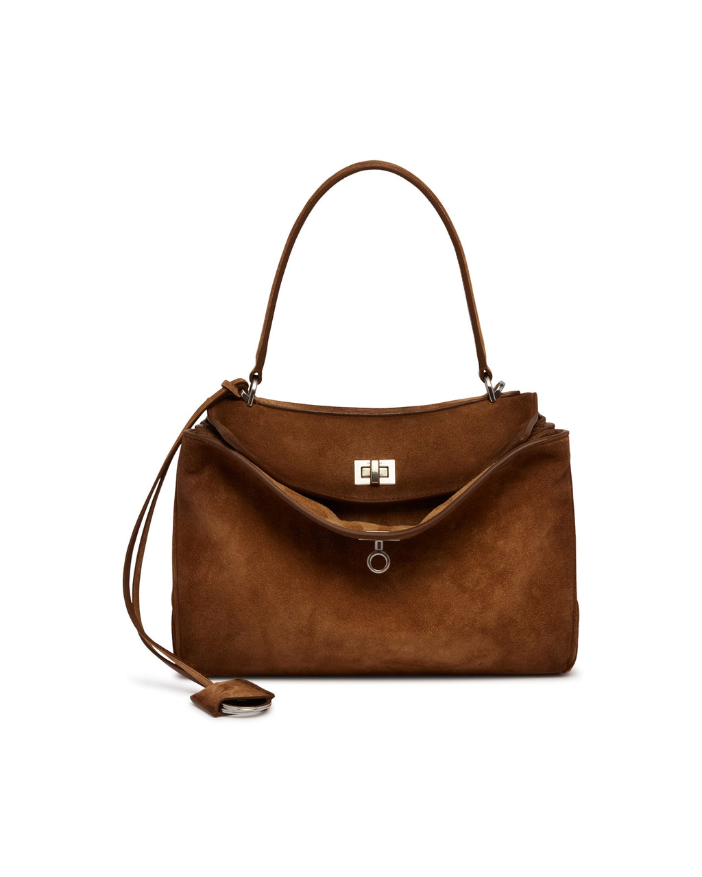 Brown Small Rodeo Suede Bag Balenciaga – Гарантія оригінальності – вид ззаду