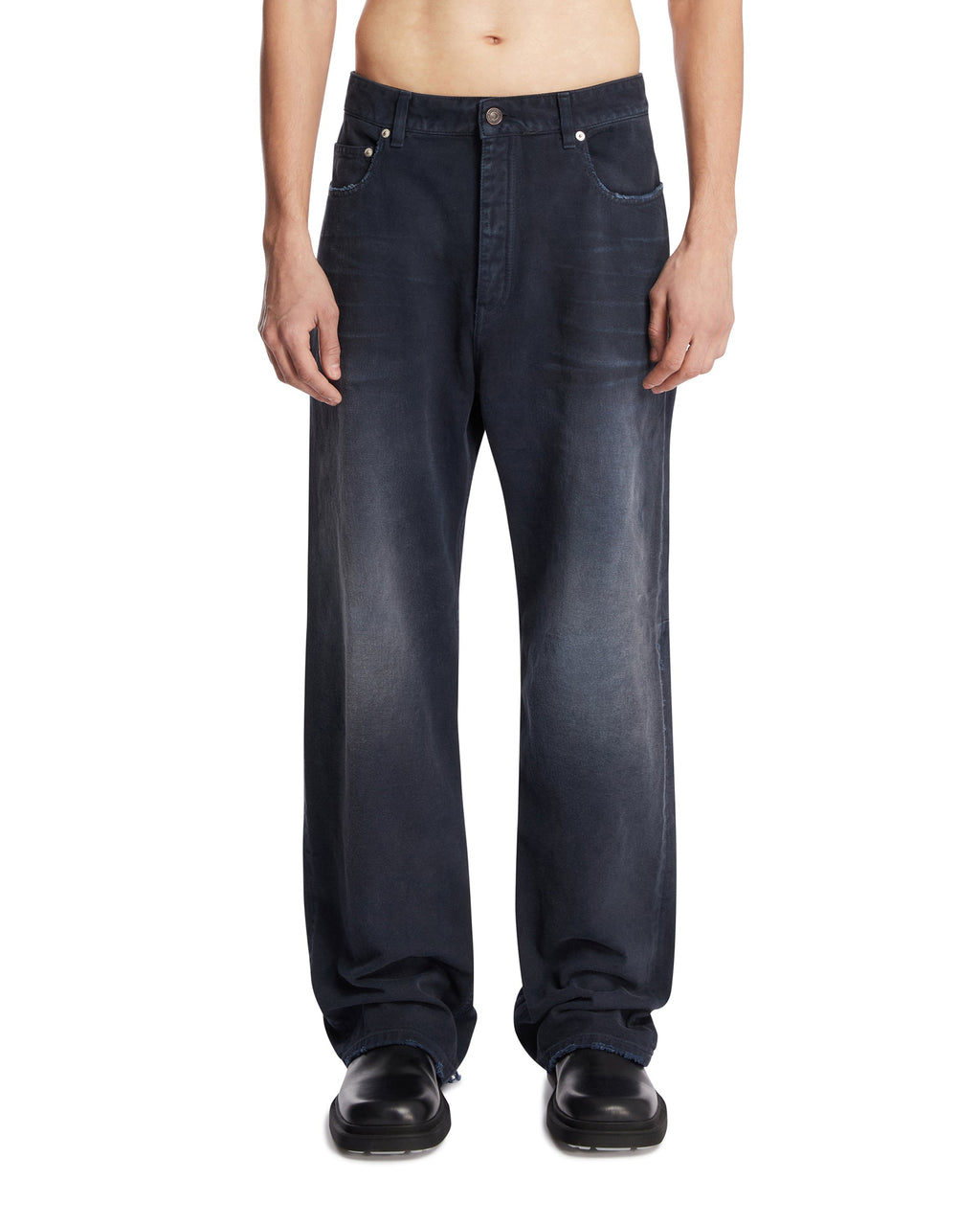 Оригінальна Dark Blue Baggy Jeans Balenciaga – боковий вид