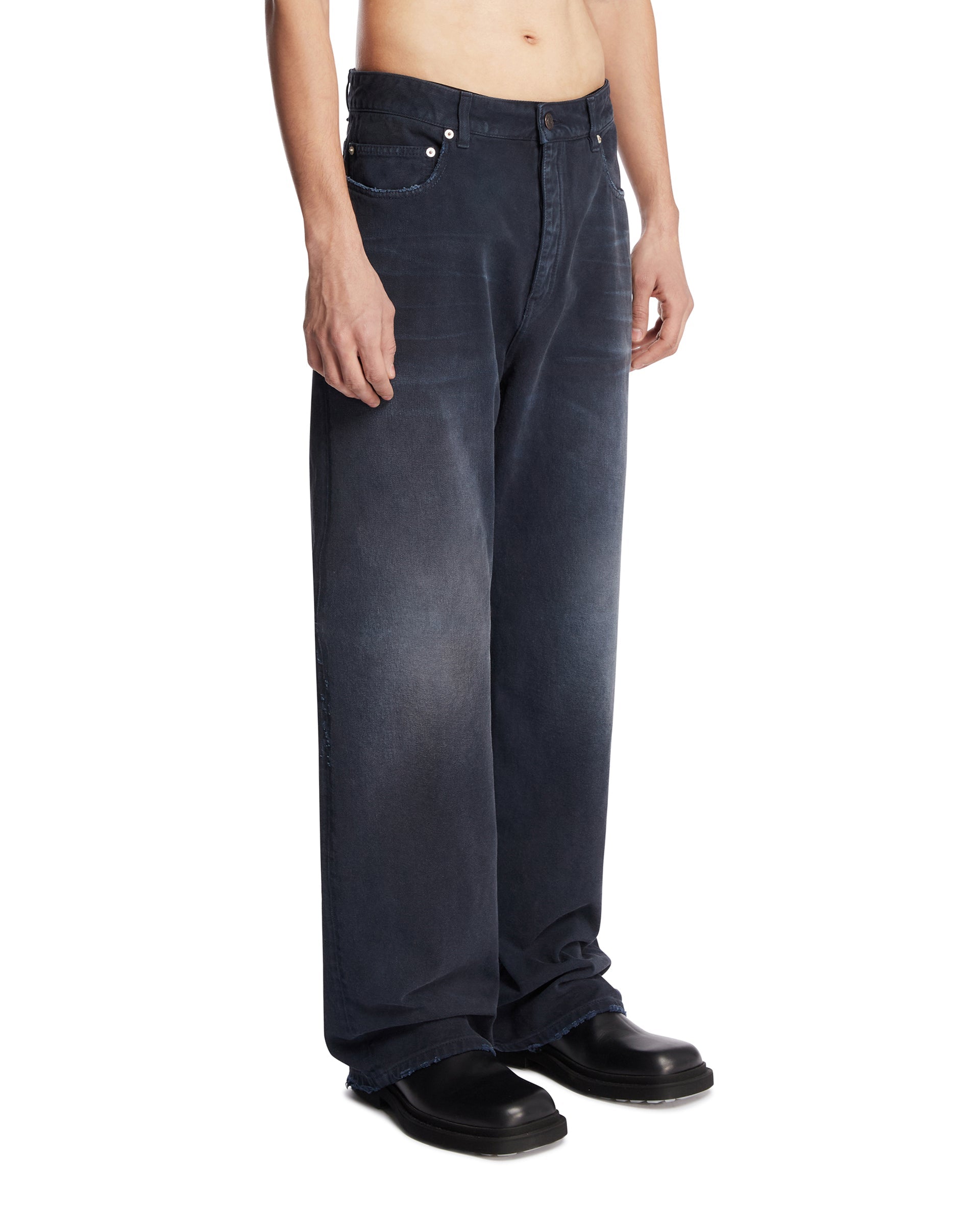 Оригінальна Dark Blue Baggy Jeans Balenciaga – вид ззаду