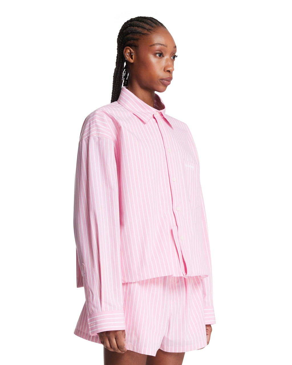 Pink Striped Shirt Balenciaga оригінал – Купити в Україні – вид ззаду