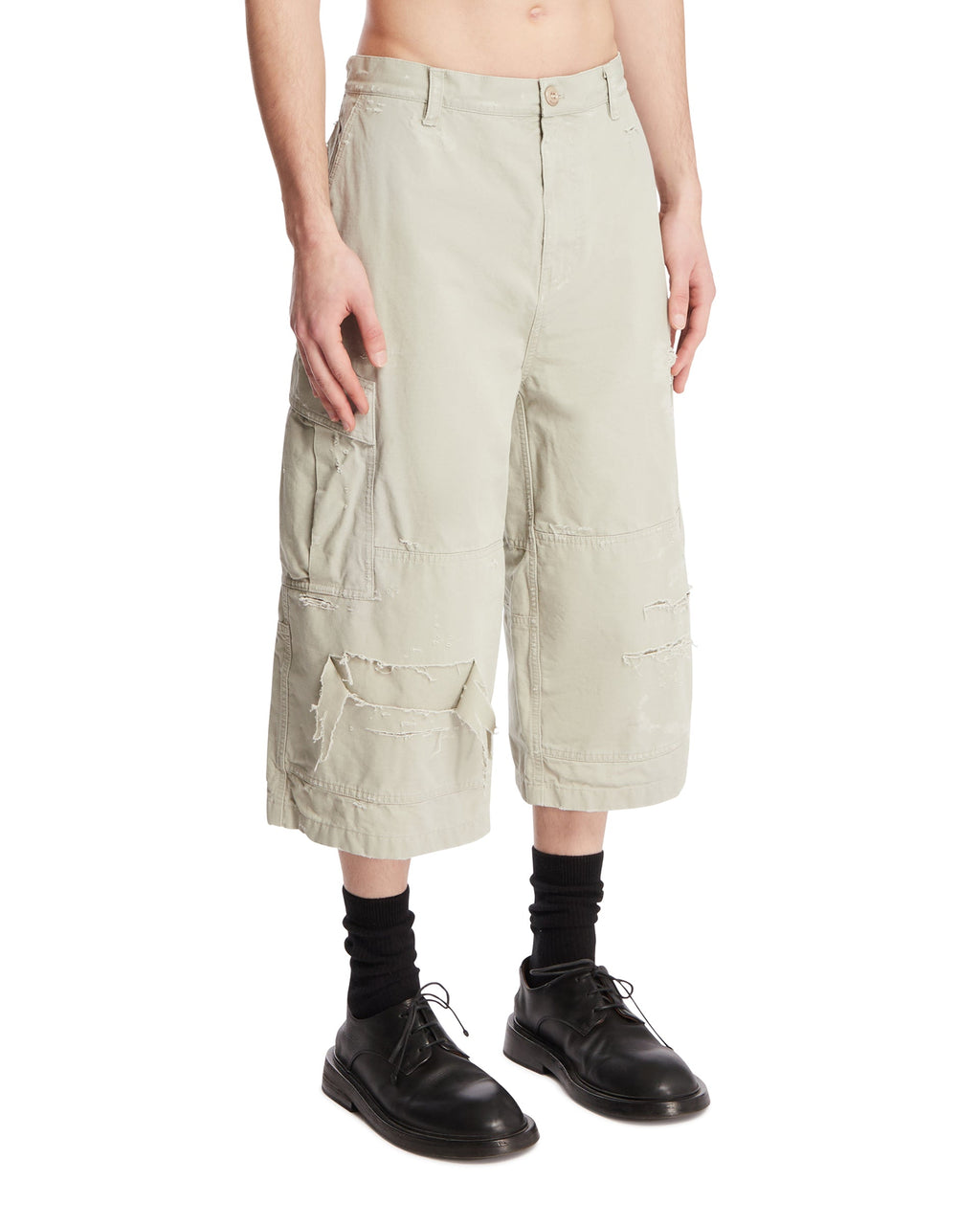 Beige Cropped Cargo Pants Balenciaga оригінал – Купити в Україні – вид ззаду