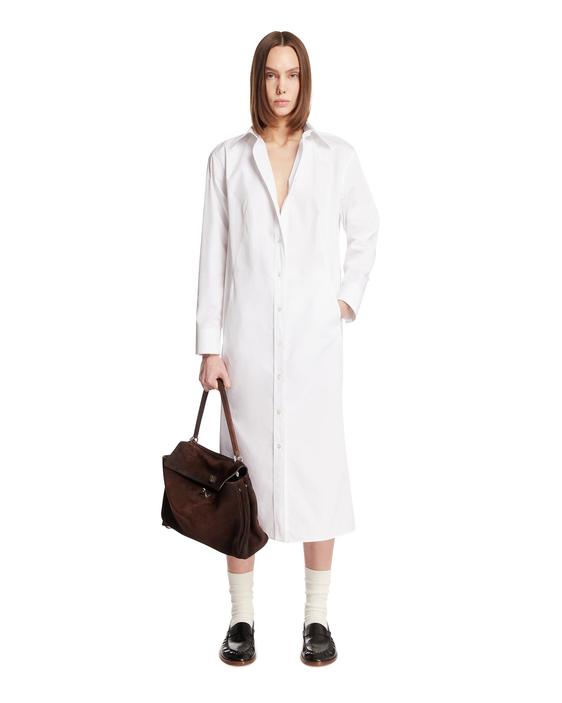 White Back-Neck Chemisier Balenciaga – Гарантія оригінальності – детальний вид
