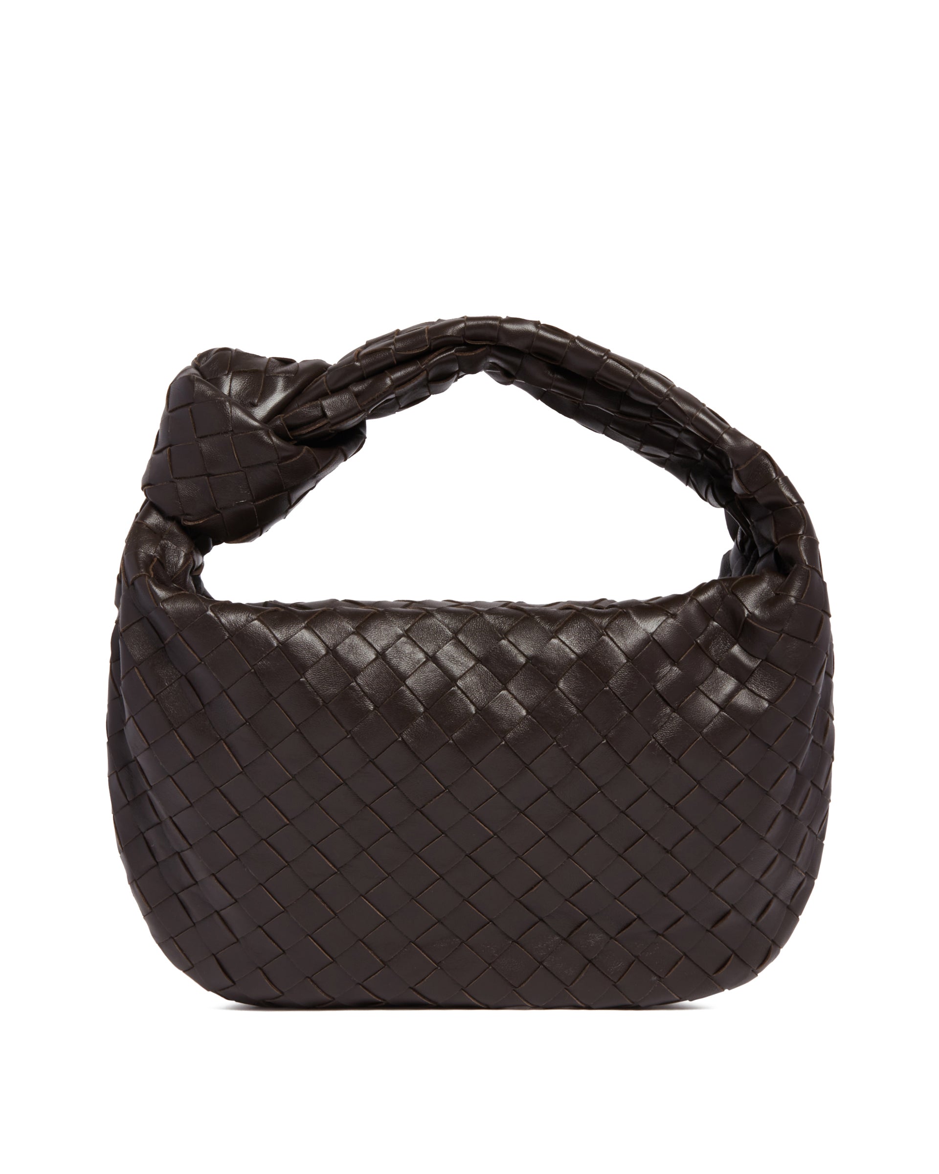 Оригінальна Brown Small Jodie Leather Bag Bottega veneta – боковий вид