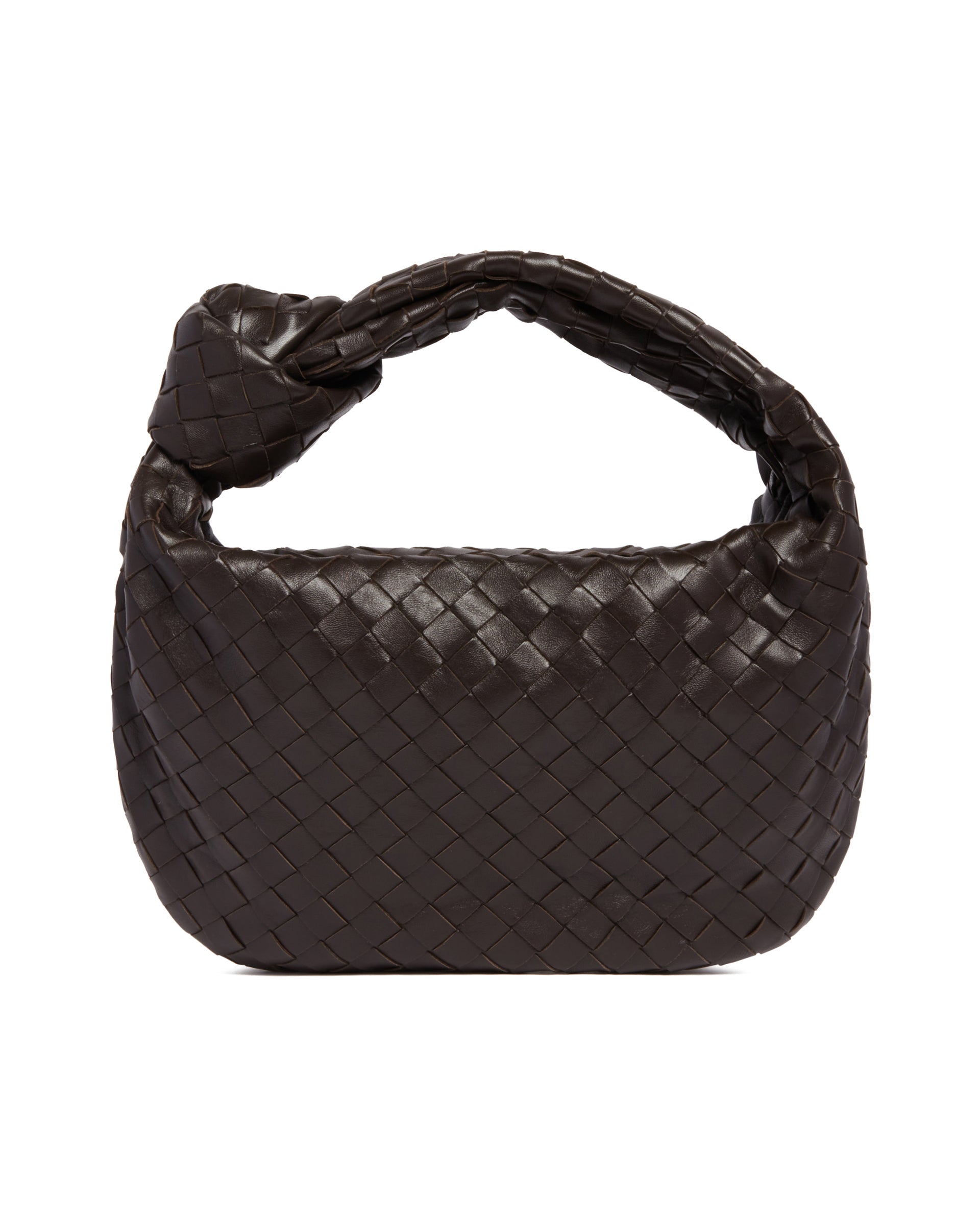 Оригінальна Brown Small Jodie Leather Bag Bottega veneta – вид ззаду