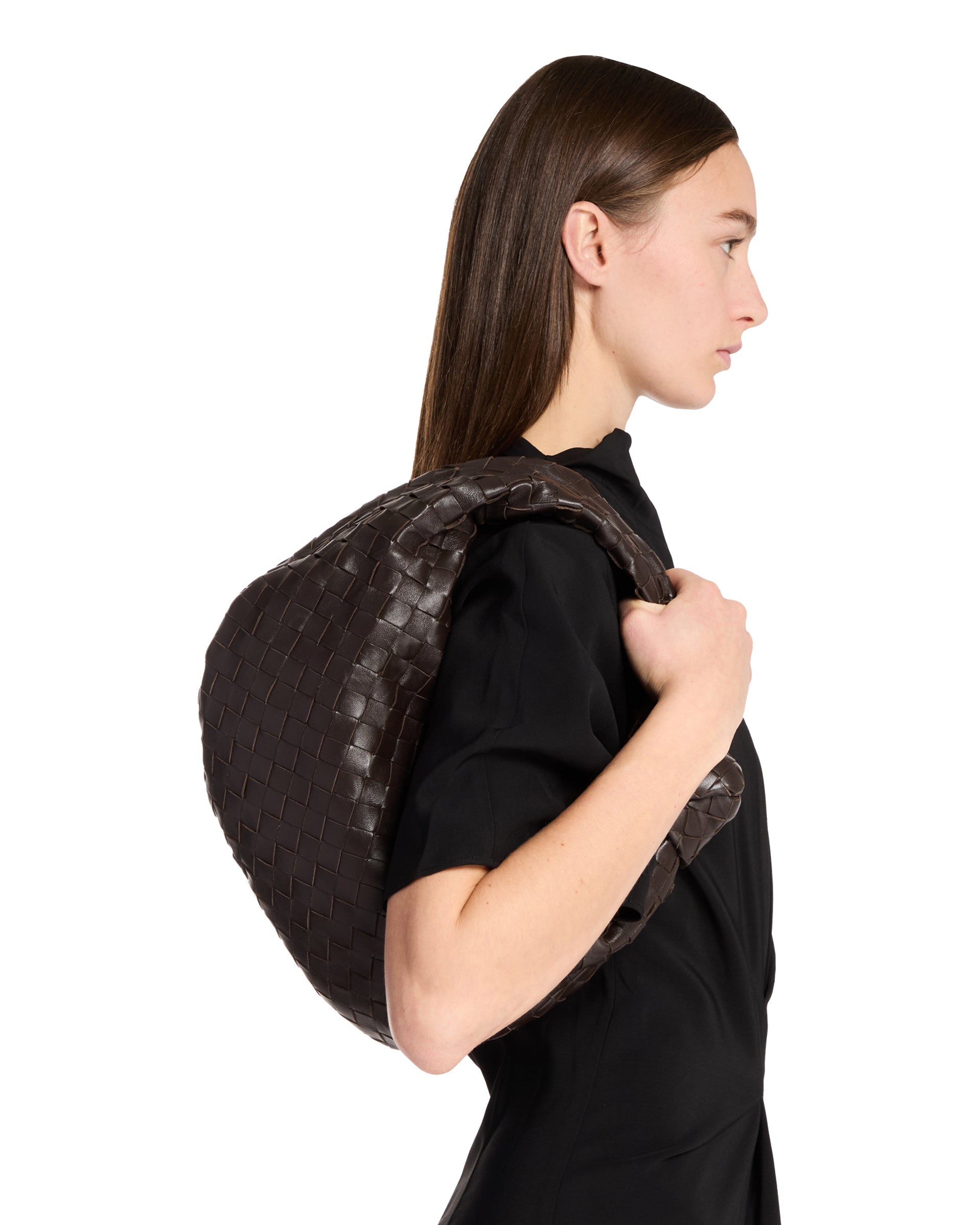Оригінальна Brown Small Jodie Leather Bag Bottega veneta – детальний вид