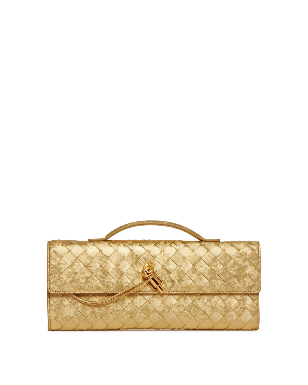 Оригінальна Gold Andiamo Clutch Bottega veneta – боковий вид