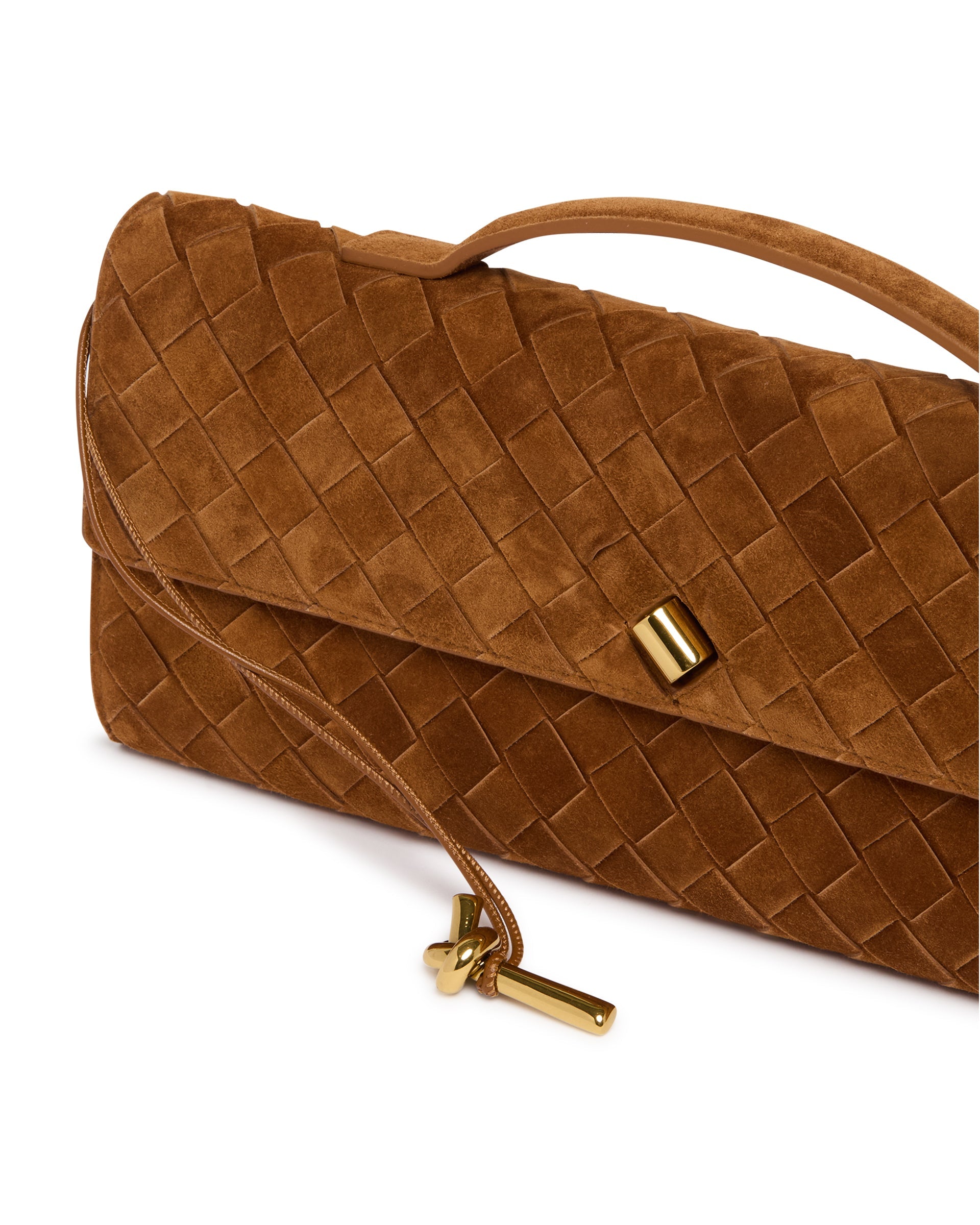 Brown Suede Andiamo Clutch Bottega veneta – Гарантія оригінальності – збільшений вид