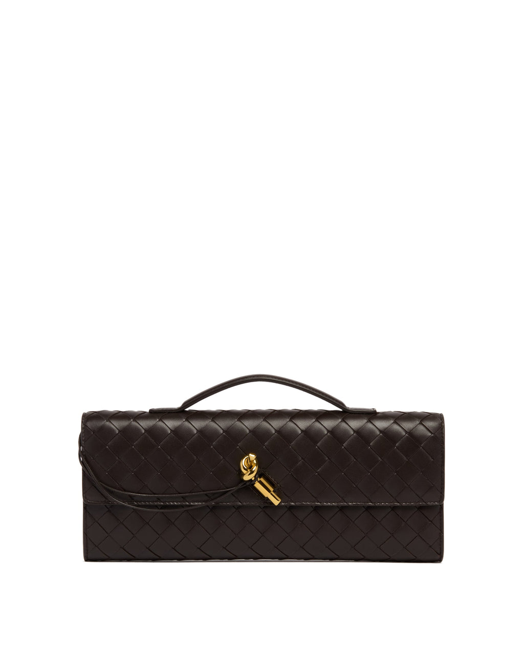 Brown Andiamo Clutch Bottega veneta – Гарантія оригінальності – боковий вид