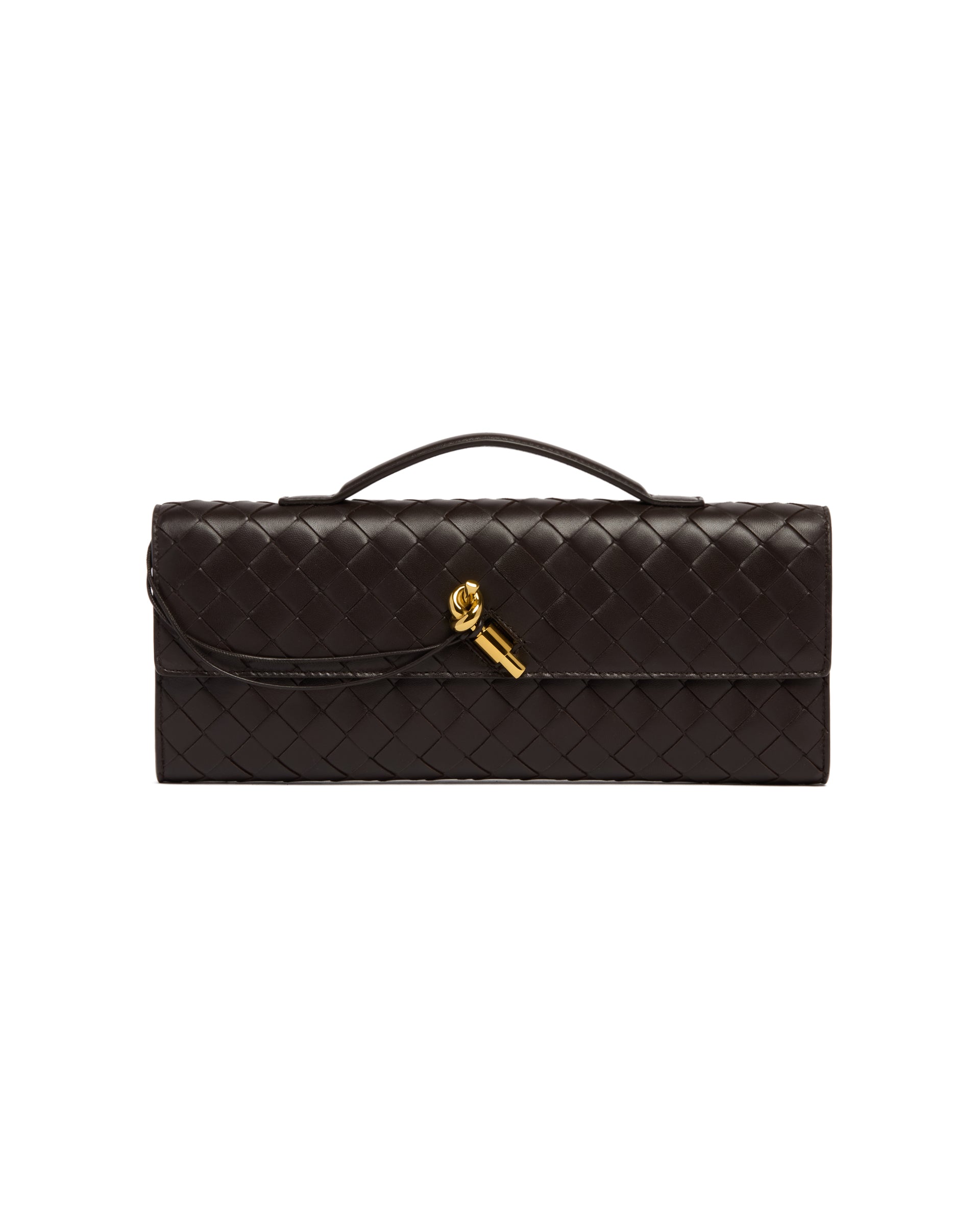 Brown Andiamo Clutch Bottega veneta – Гарантія оригінальності – вид ззаду