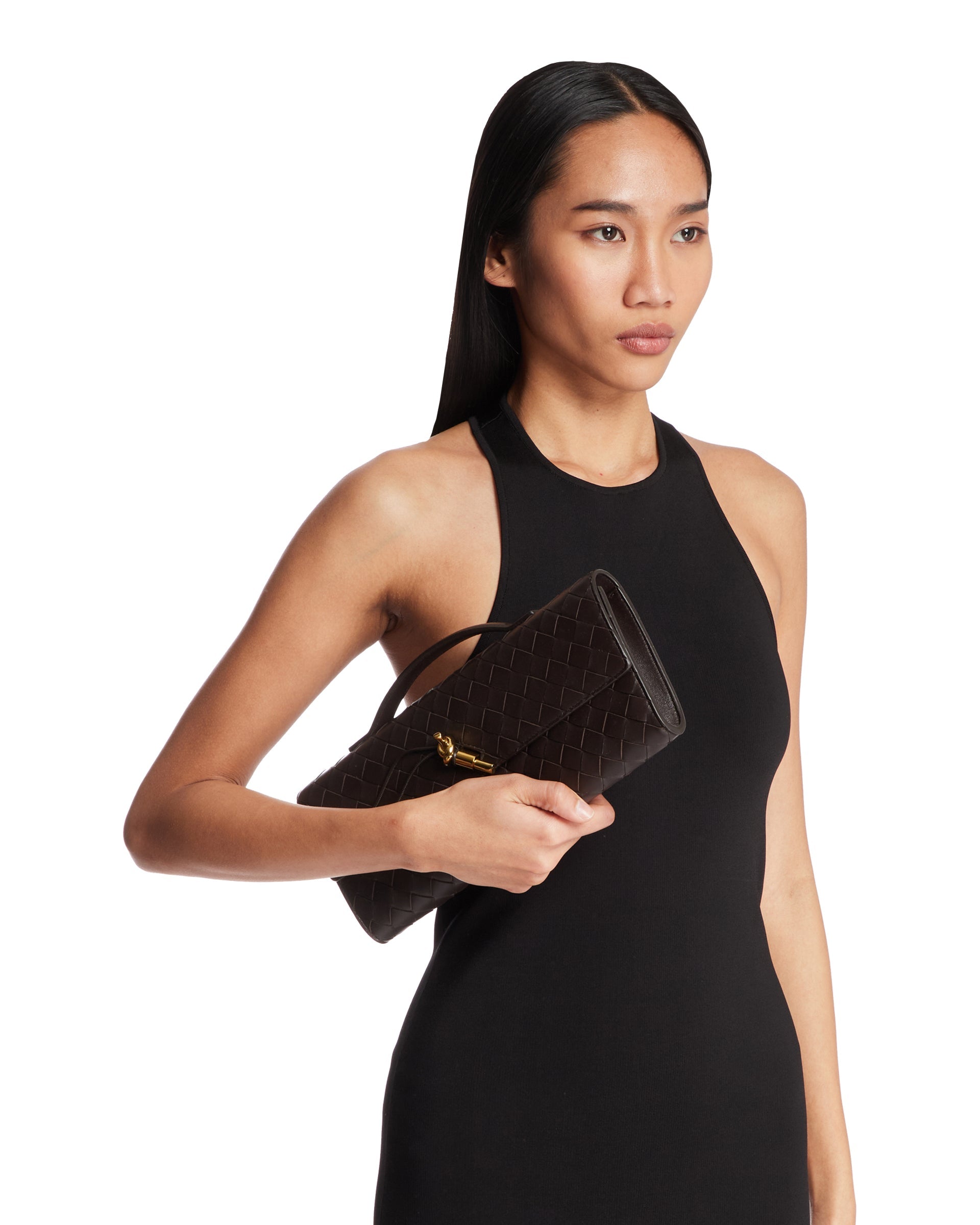 Brown Andiamo Clutch Bottega veneta – Гарантія оригінальності – детальний вид