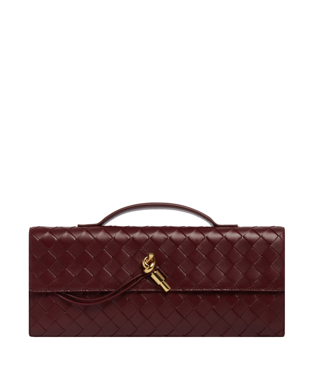 Оригінальна Red Long Clutch Andiamo Bottega veneta – боковий вид