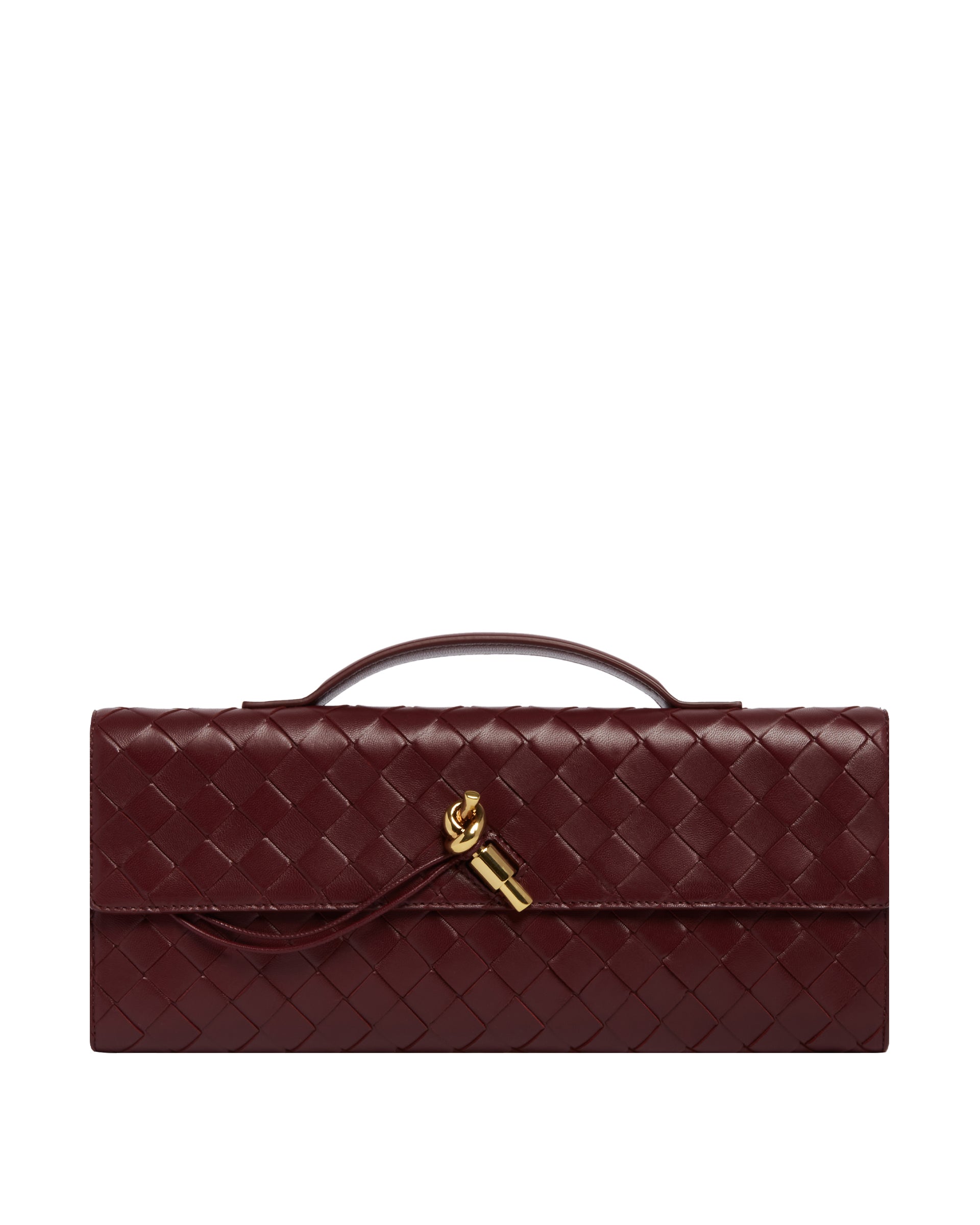 Оригінальна Red Long Clutch Andiamo Bottega veneta – боковий вид