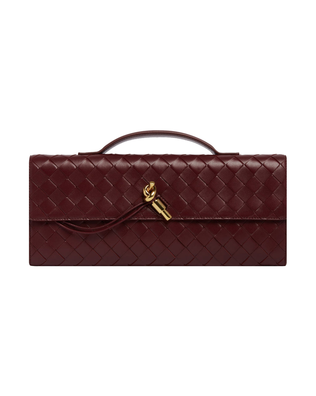 Оригінальна Red Long Clutch Andiamo Bottega veneta – вид ззаду