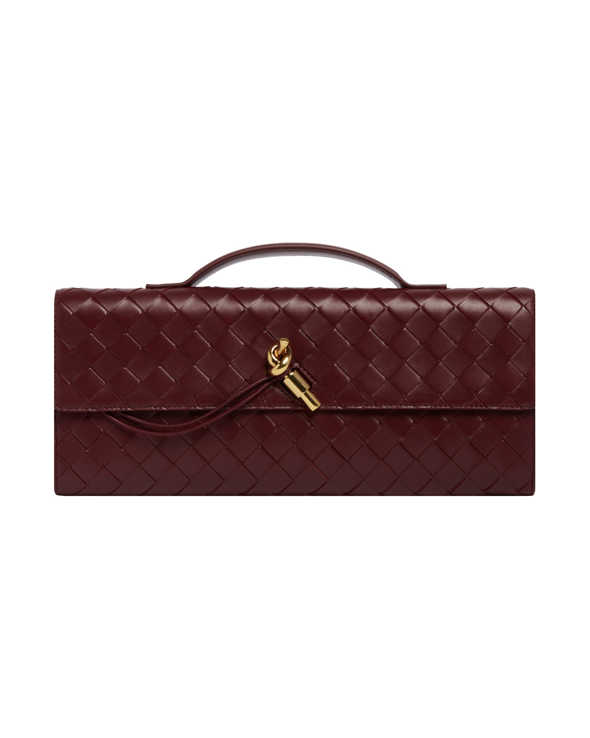 Оригінальна Red Long Clutch Andiamo Bottega veneta – вид ззаду