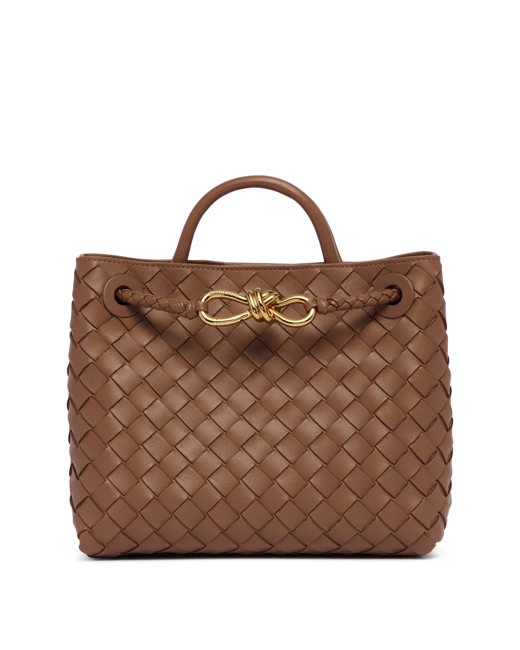 Brown Small Andiamo Bag Bottega veneta – Гарантія оригінальності – боковий вид