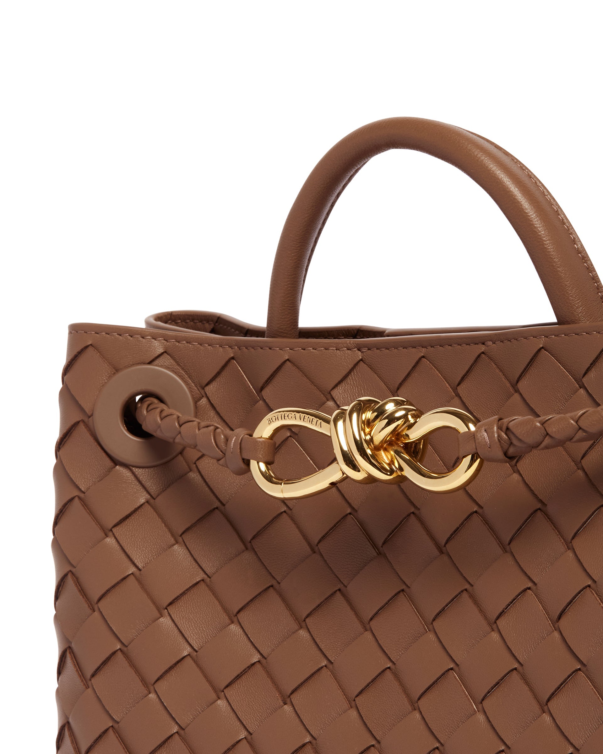 Brown Small Andiamo Bag Bottega veneta – Гарантія оригінальності – збільшений вид