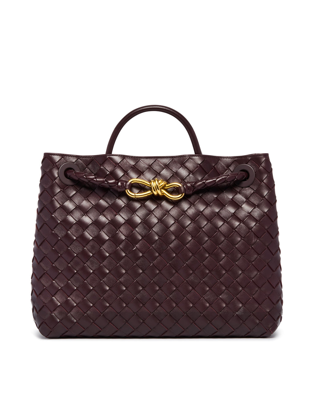 Burgundy Andiamo Medium Bag Bottega veneta оригінал – Купити в Україні – боковий вид