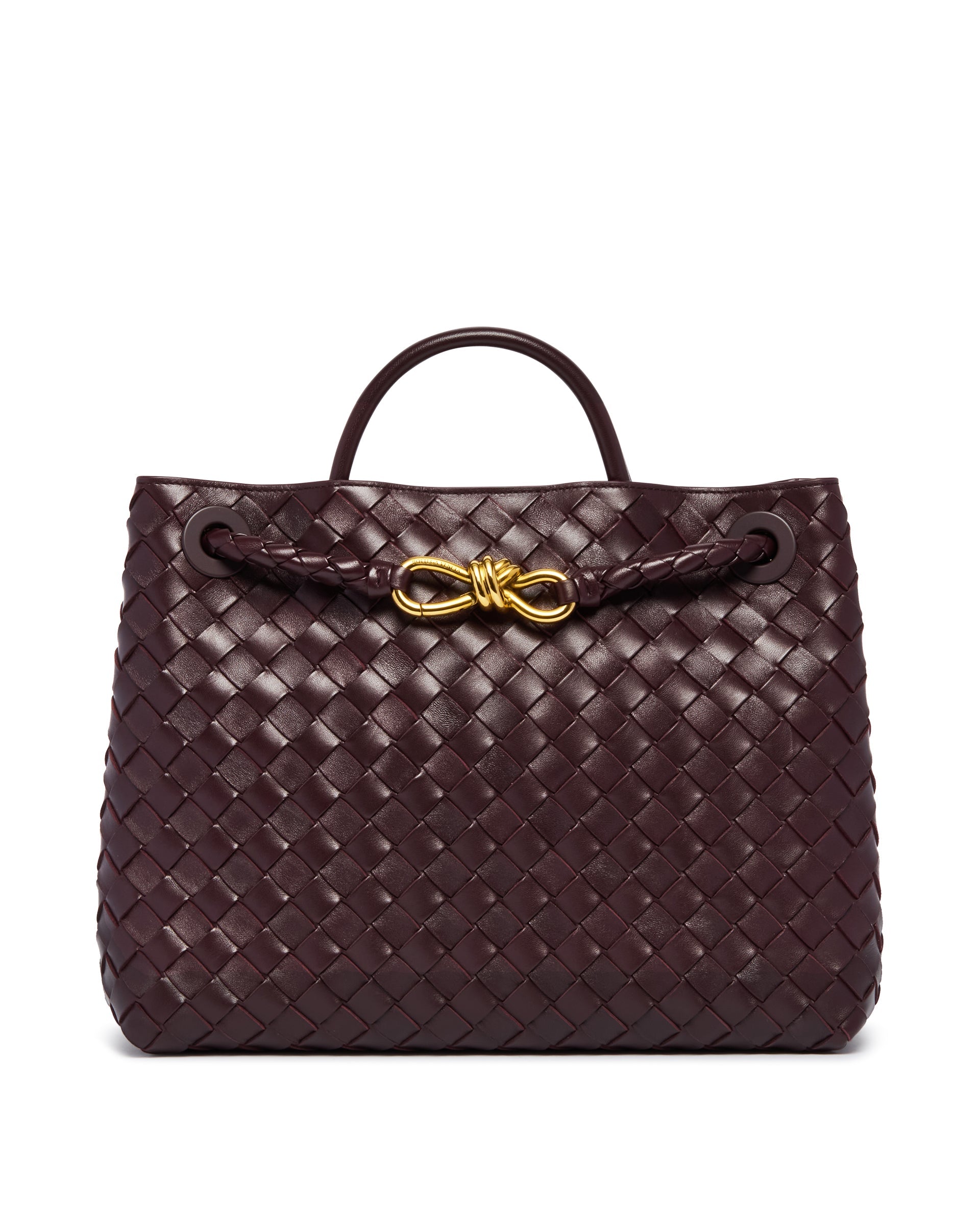 Burgundy Andiamo Medium Bag Bottega veneta оригінал – Купити в Україні – боковий вид
