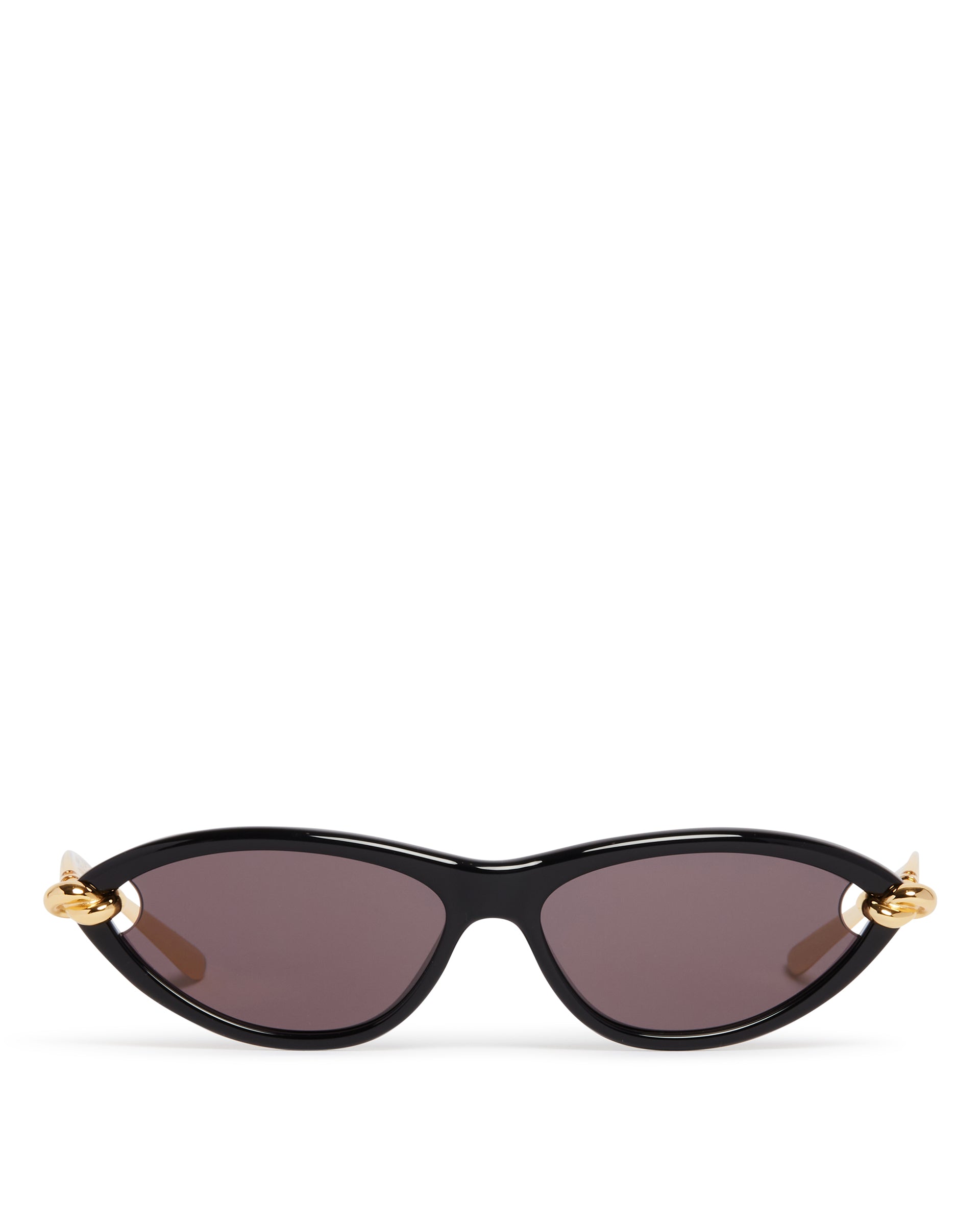 Black Cat-Eye Knot Sunglasses Bottega veneta – Гарантія оригінальності – боковий вид