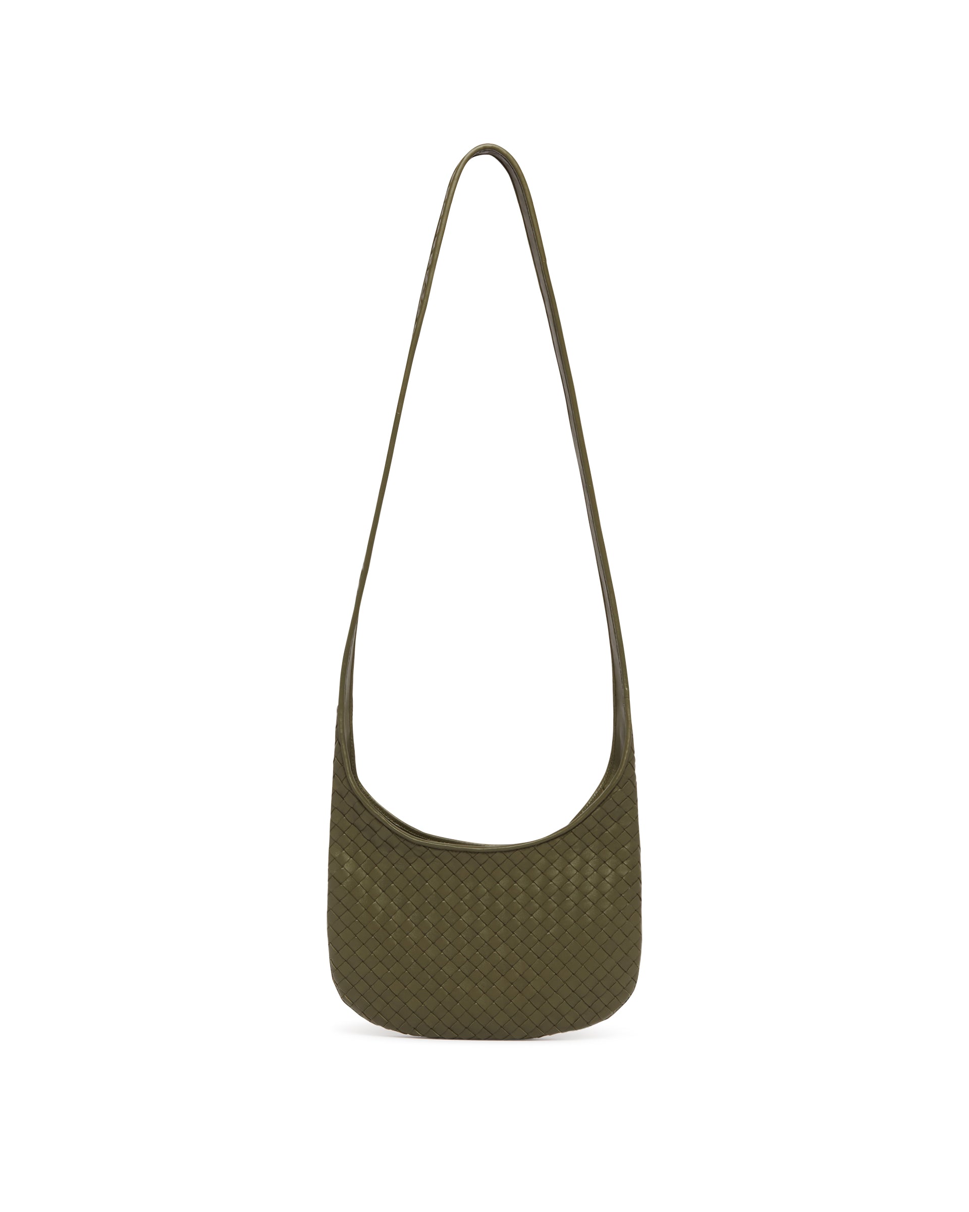 Оригінальна Green Small Veneto Crossbody Bag Bottega veneta – боковий вид