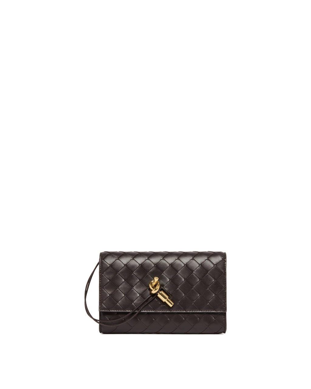 Brown Andiamo Pouch Bottega veneta оригінал – Купити в Україні – боковий вид