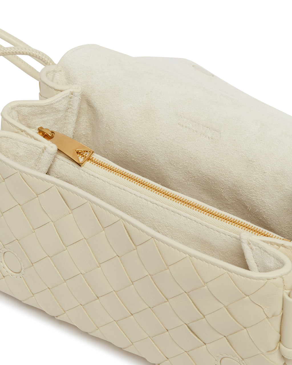 Оригінальна White Leather Notturno Clutch Bottega veneta – збільшений вид