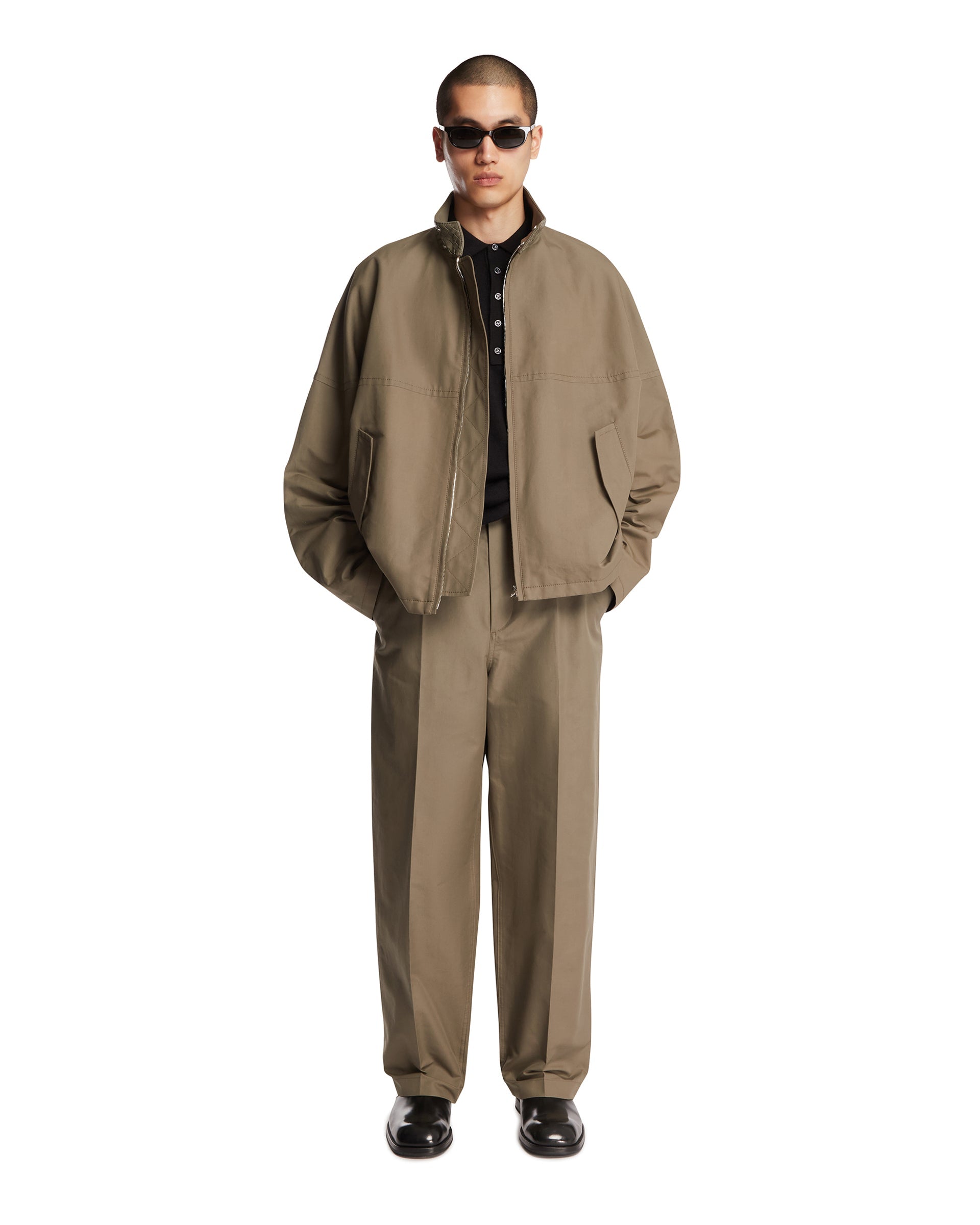 Gray Compact Cotton Jacket Bottega veneta оригінал – Купити в Україні – детальний вид