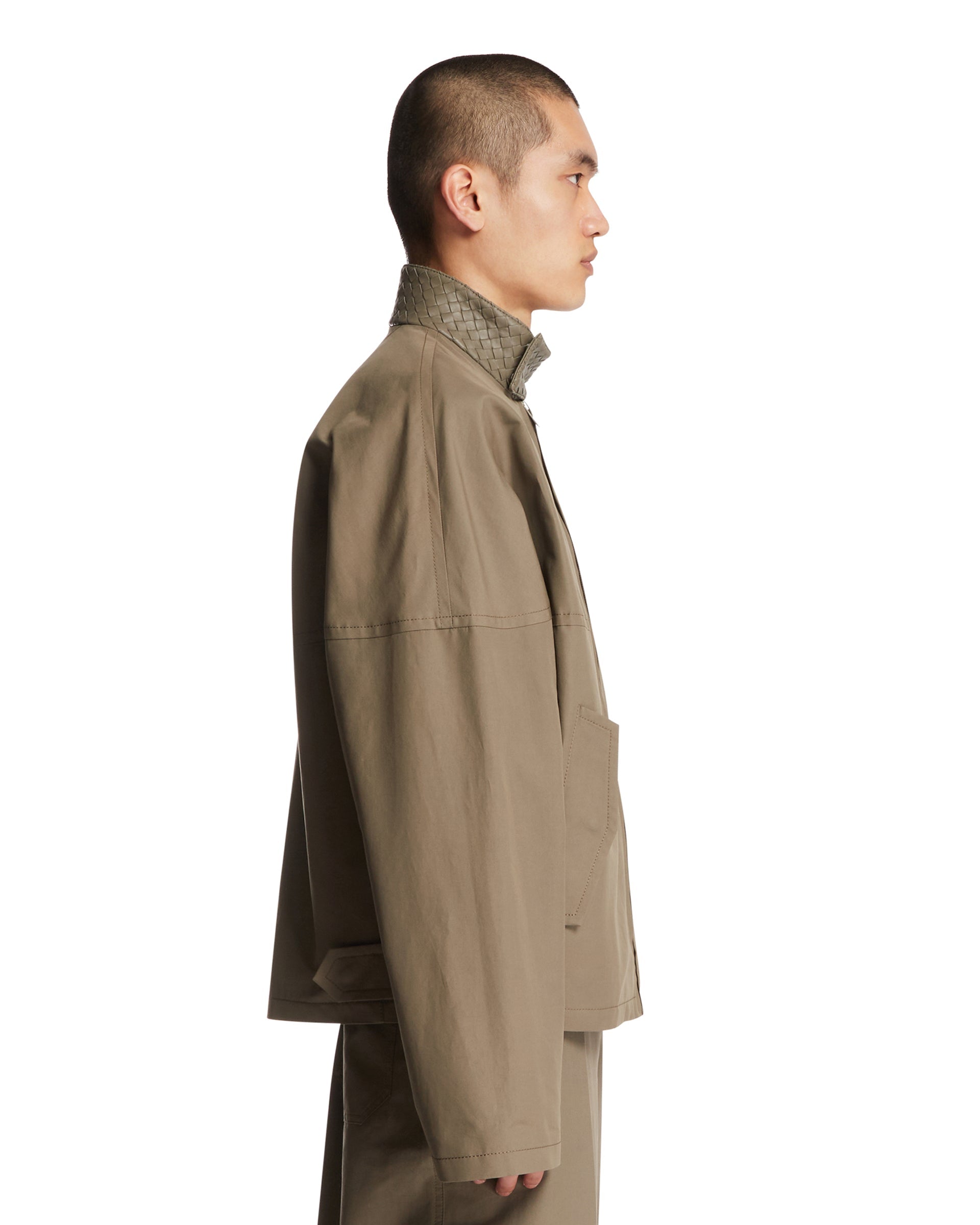Gray Compact Cotton Jacket Bottega veneta оригінал – Купити в Україні – збільшений вид
