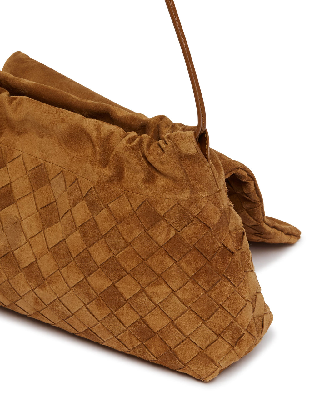 Brown Suede Giorno Clutch Bottega veneta – Гарантія оригінальності – збільшений вид