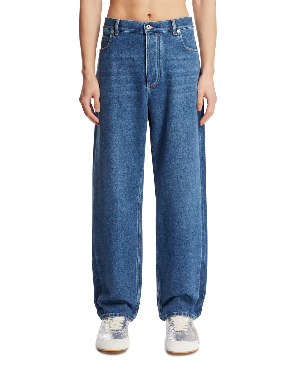 Blue Wide-Leg Jeans Bottega veneta оригінал – Купити в Україні – боковий вид
