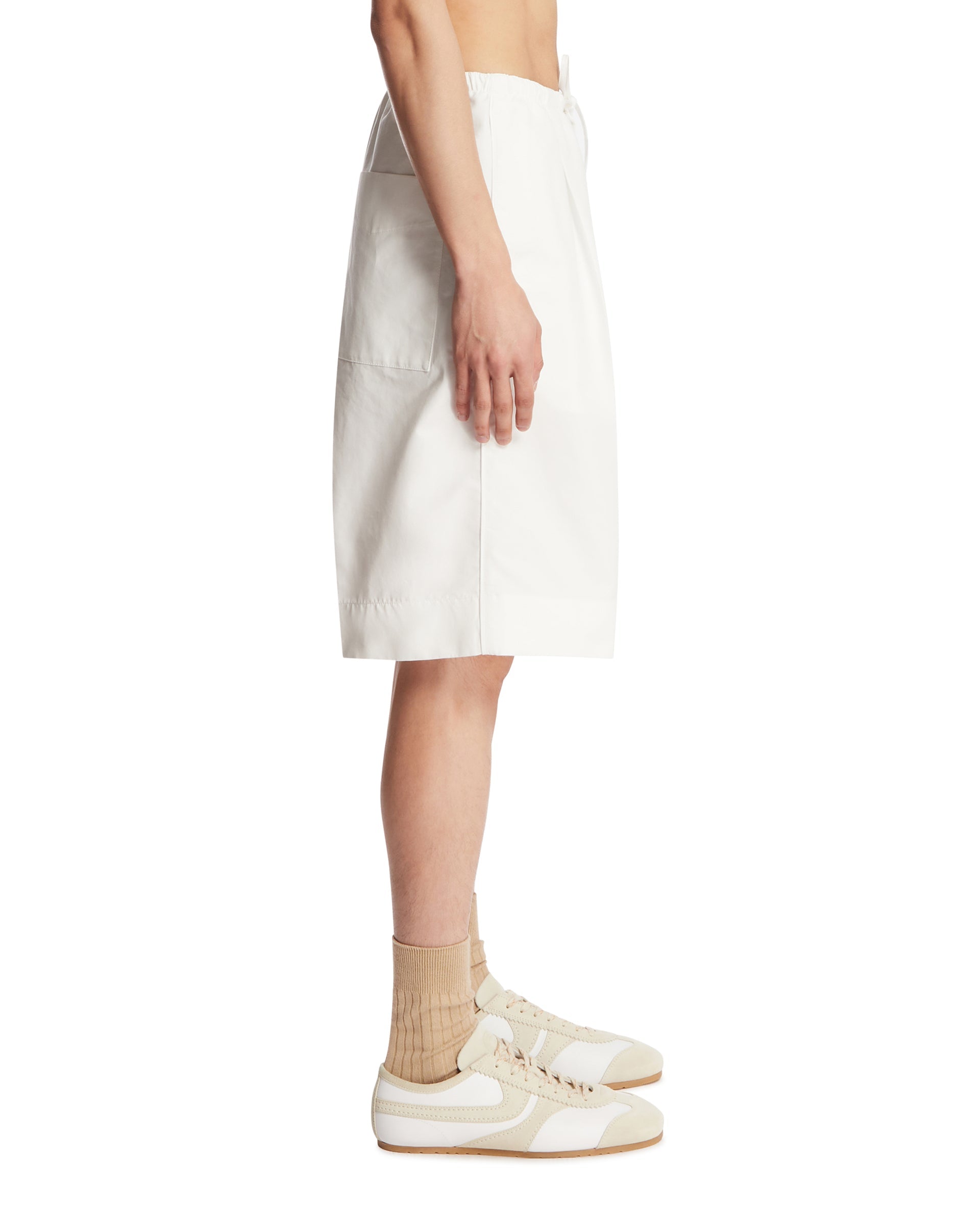 Оригінальна White Cotton Bermuda Shorts Bottega veneta – збільшений вид